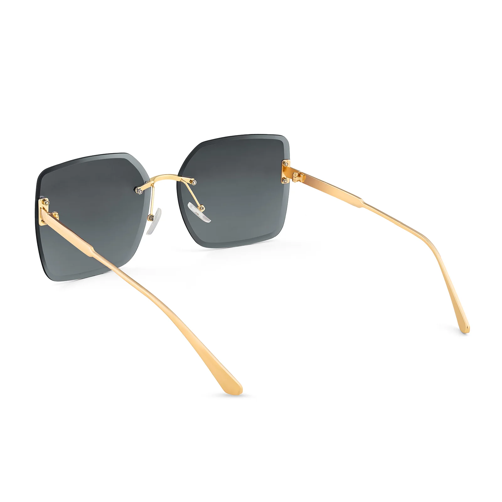 Flare Butterfly Grey Lens Gold Frame Sunglasses - Image 3