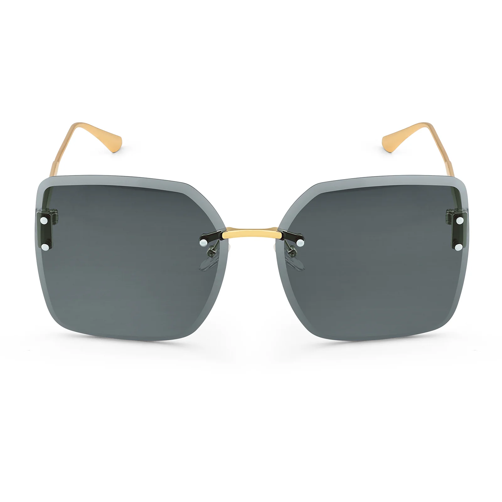 Flare Butterfly Grey Lens Gold Frame Sunglasses - Image 4