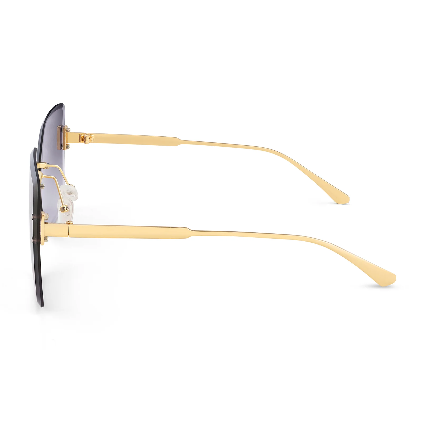 Flare Butterfly Purple Ombre Lens Gold Frame Sunglasses - Image 4