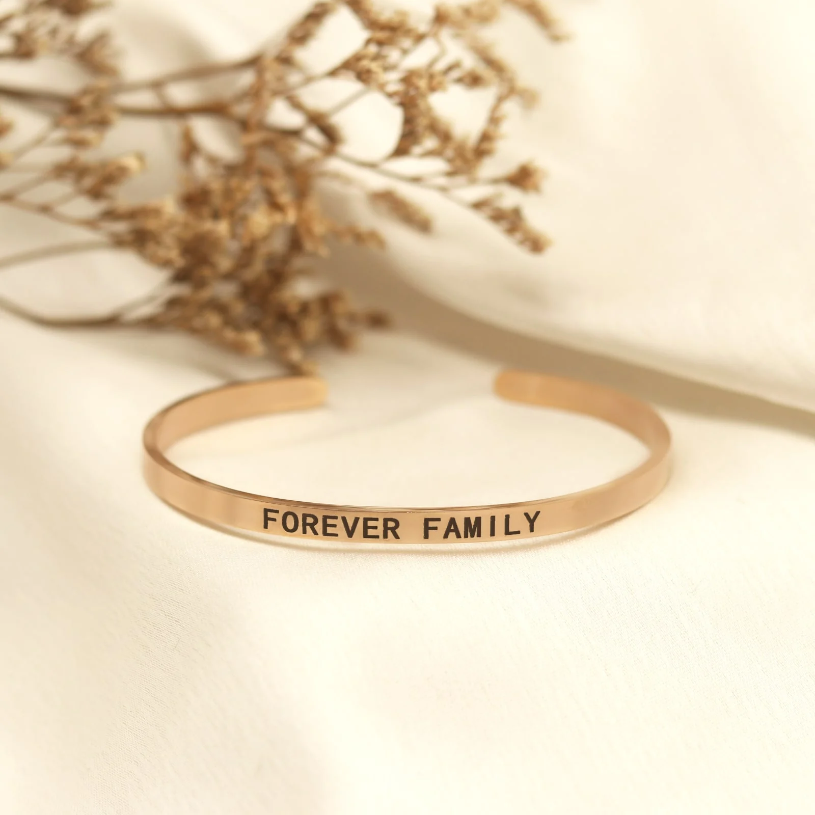 Forever Family Rose Gold Mantra Band - Image 2