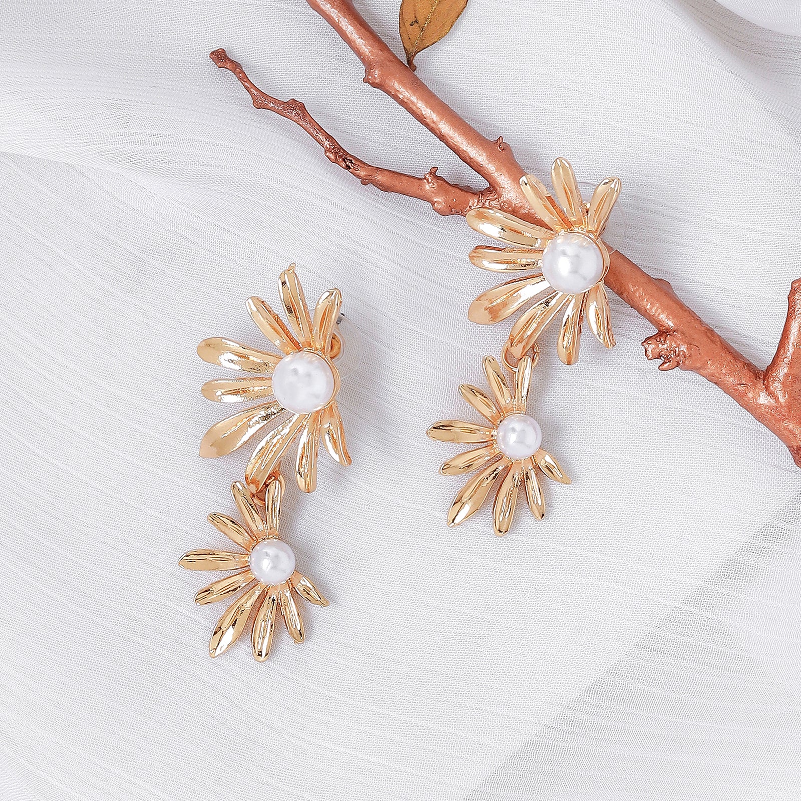 Forsythia Gold Earrings - Image 2