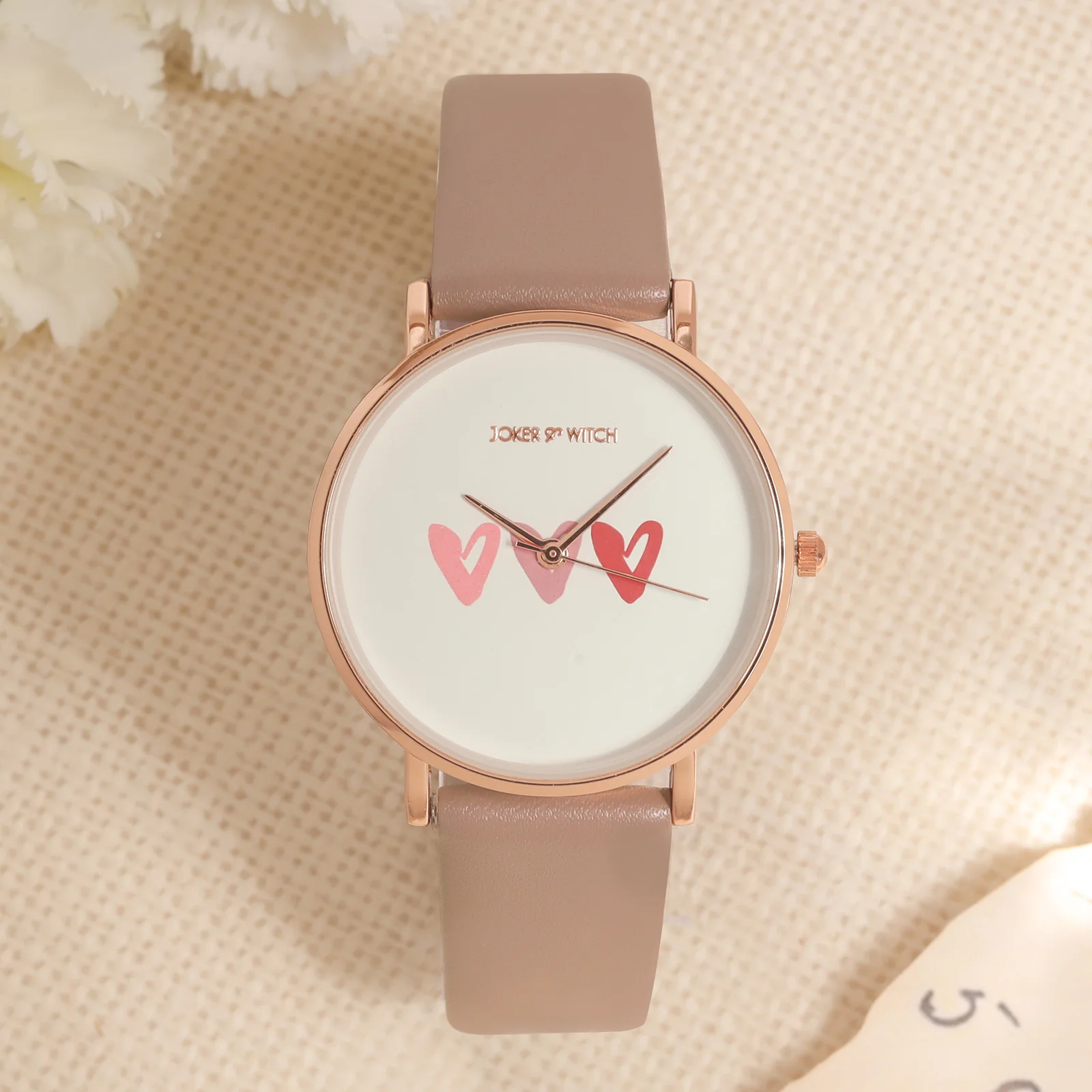 Printed Frolic White Medium Dial Mauve PU Strap Women's Watch - Image 3
