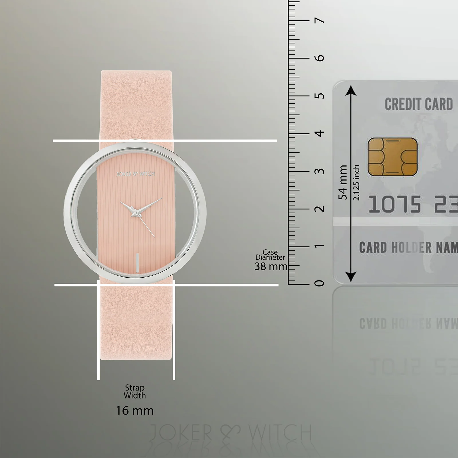 Futuristic Silver Pink Large Dial PU Strap Women's Watch - Image 7