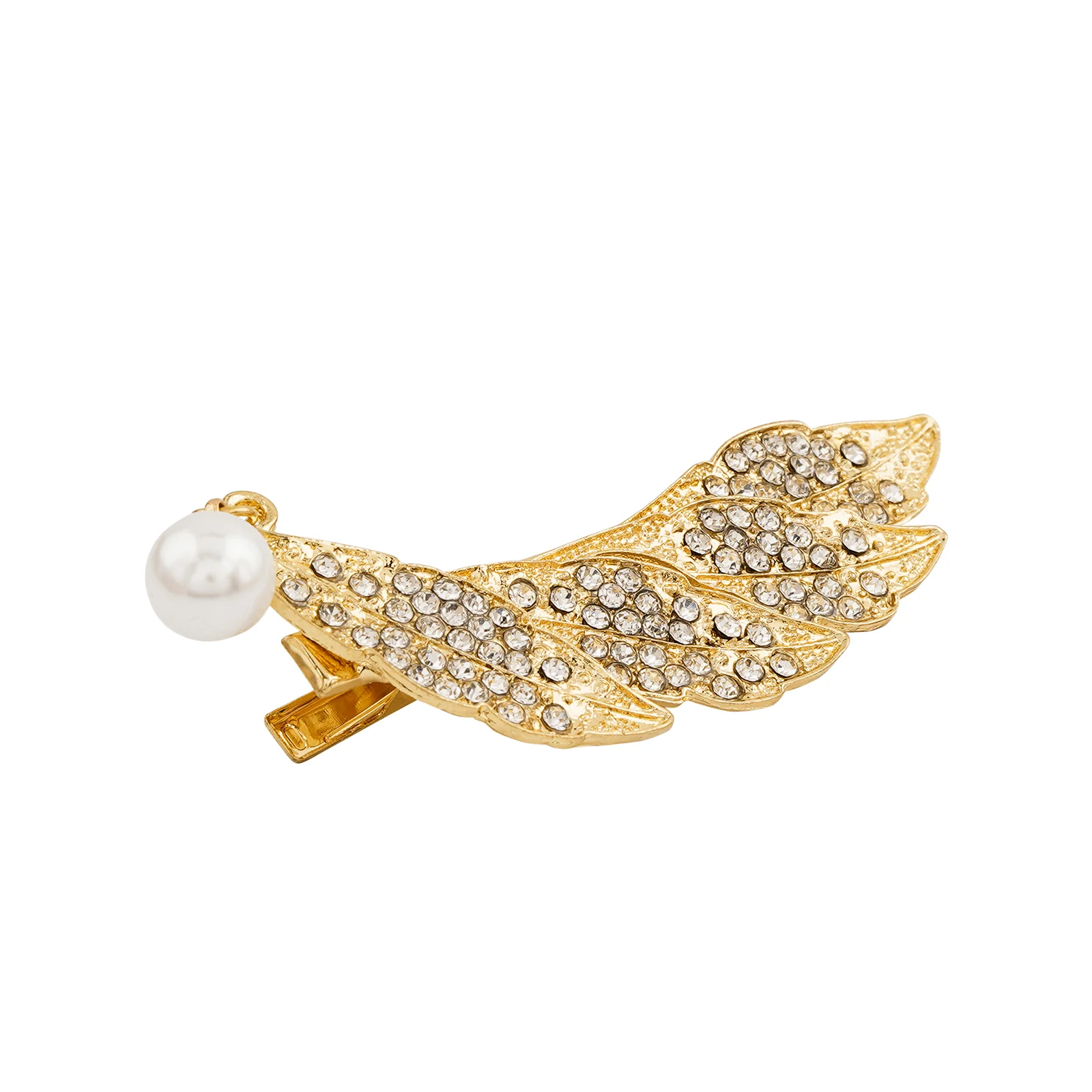Fylla Rhinestone Pearl Gold Side Clip - Image 4