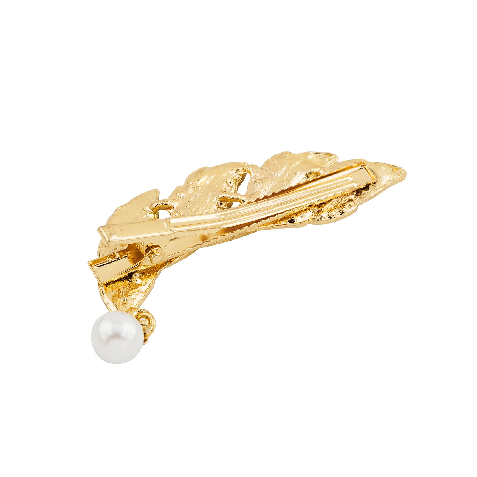 Fylla Rhinestone Pearl Gold Side Clip - Image 5