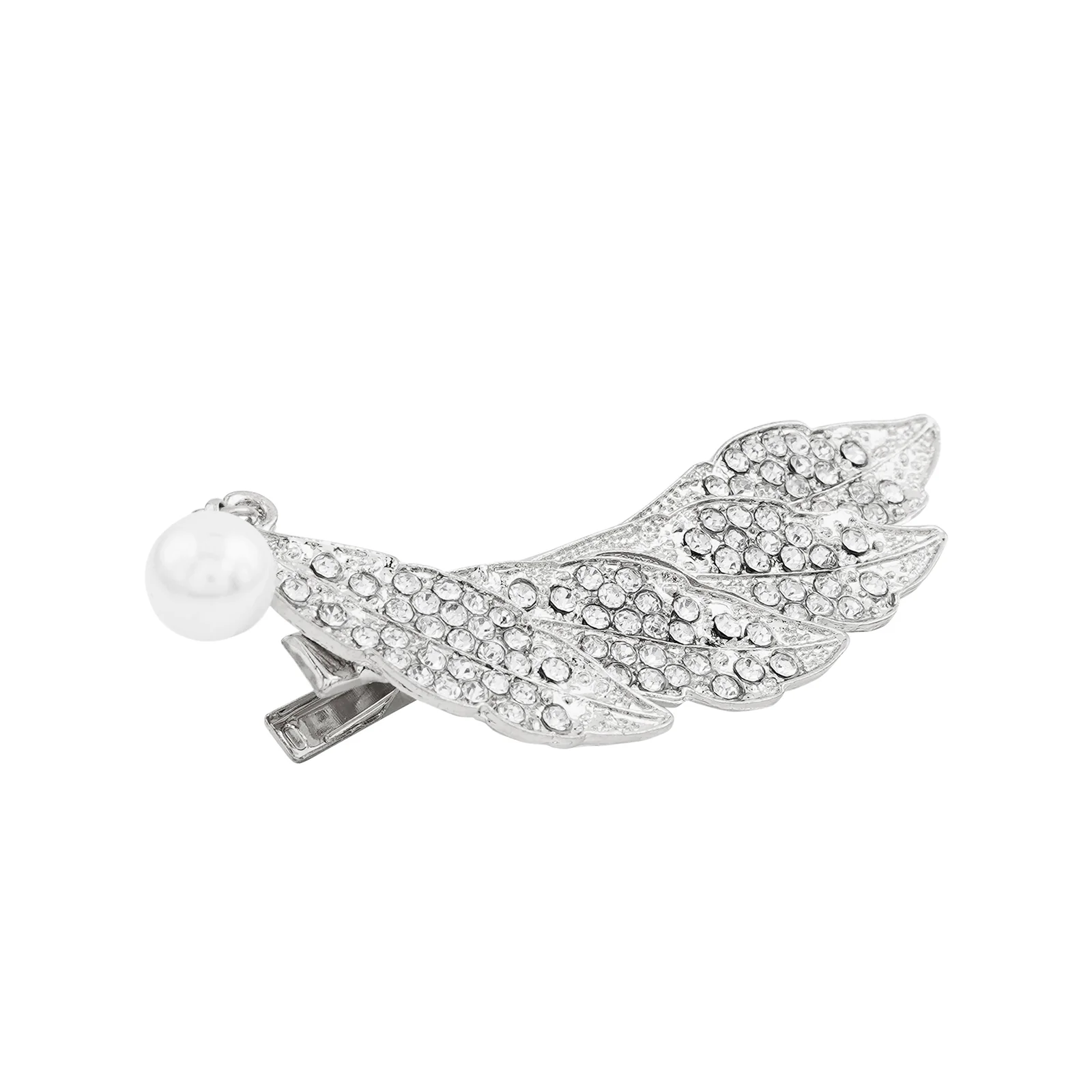 Fylla Rhinestone Pearl Silver Side Clip - Image 4