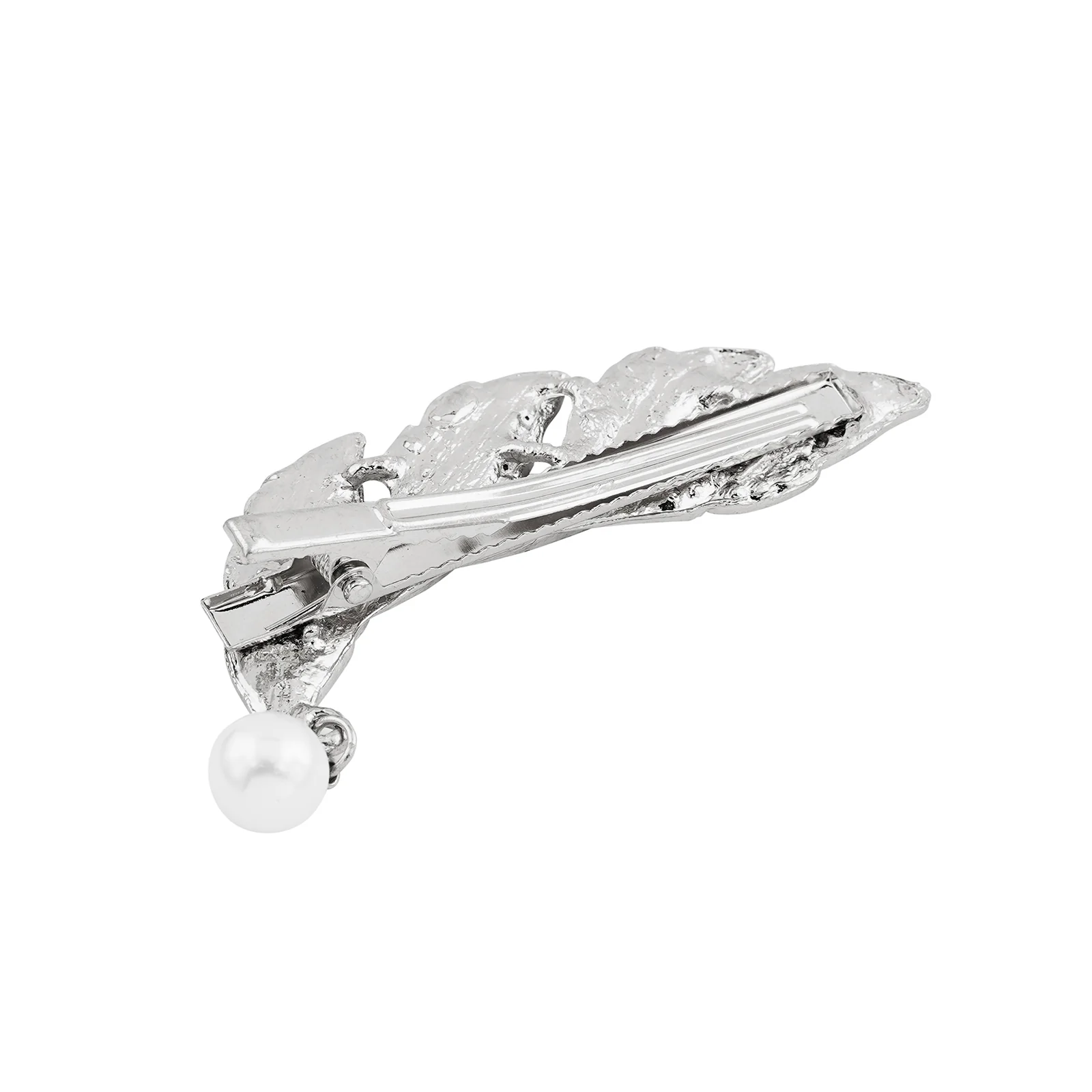 Fylla Rhinestone Pearl Silver Side Clip - Image 5