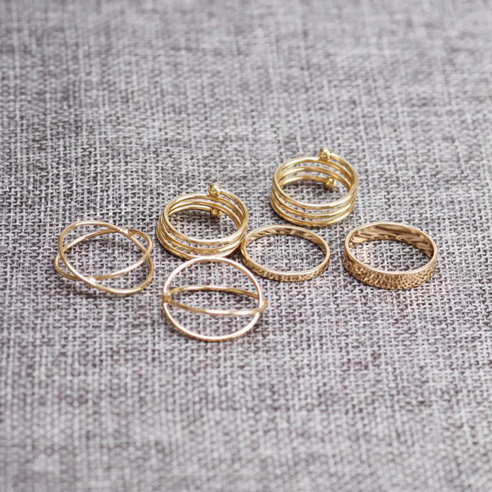 Galactic Gold Midi Rings - Image 3