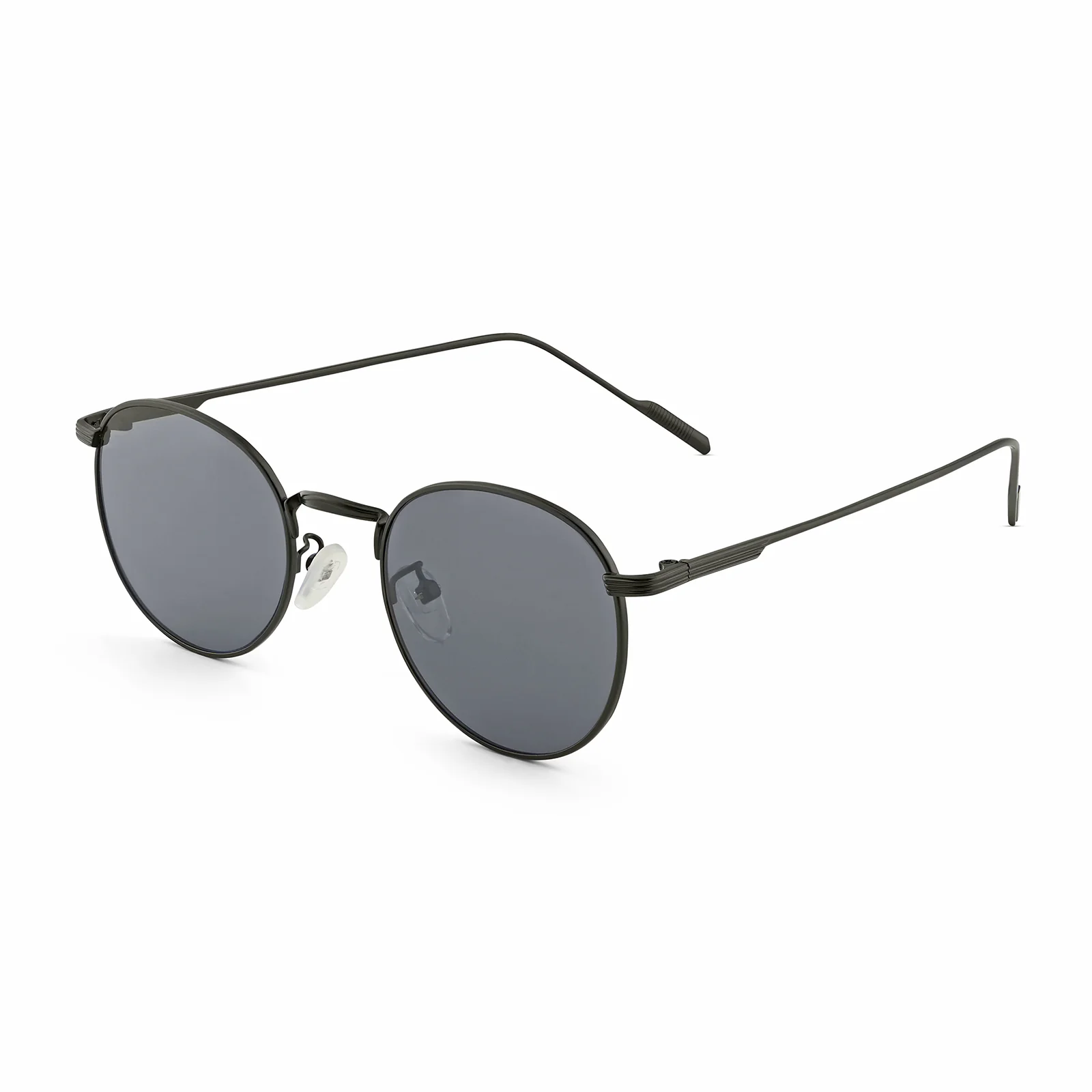 Gaze Round Black Sunglasses - Image 6