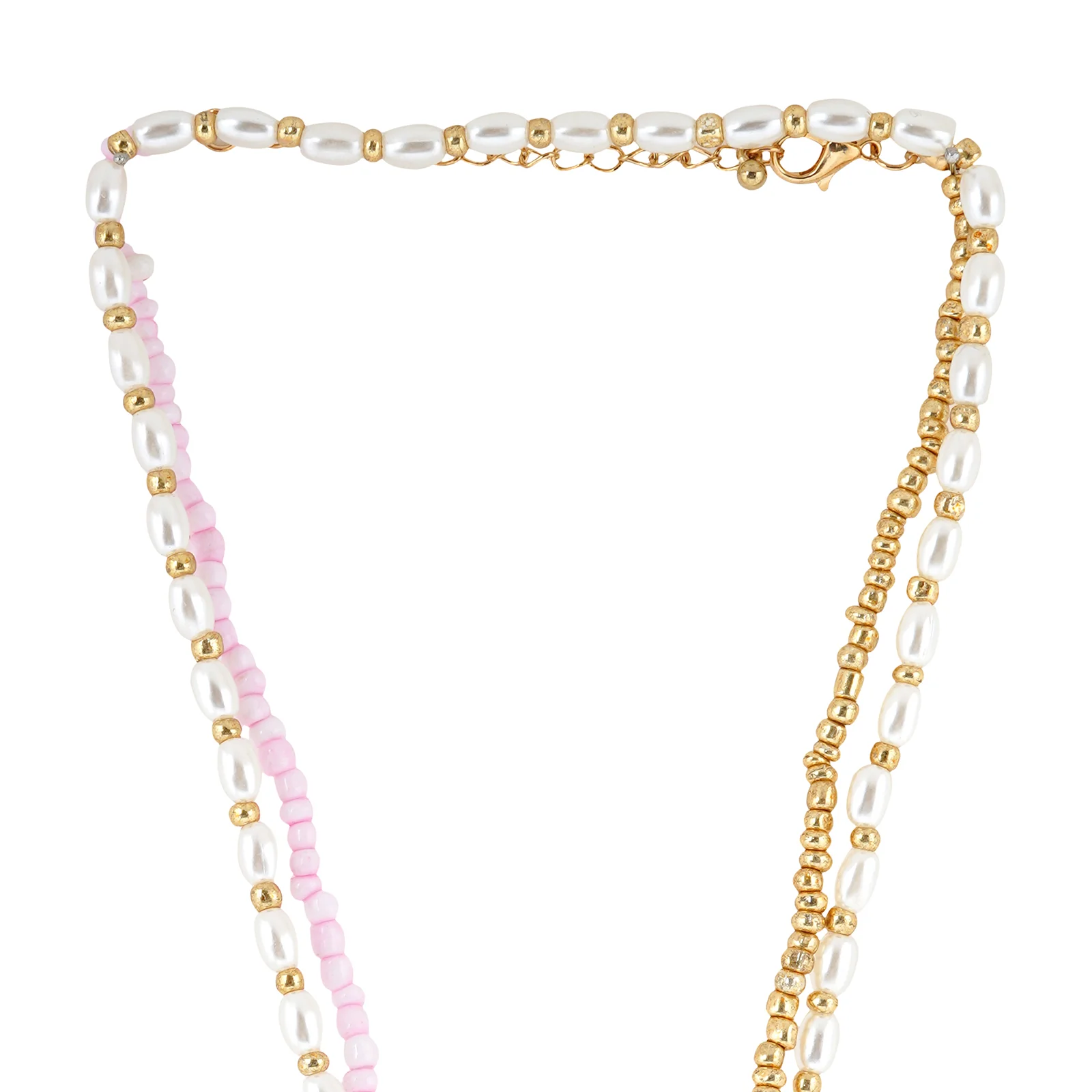 Gemma Double Layered Pearl And Charm Necklace - Image 4