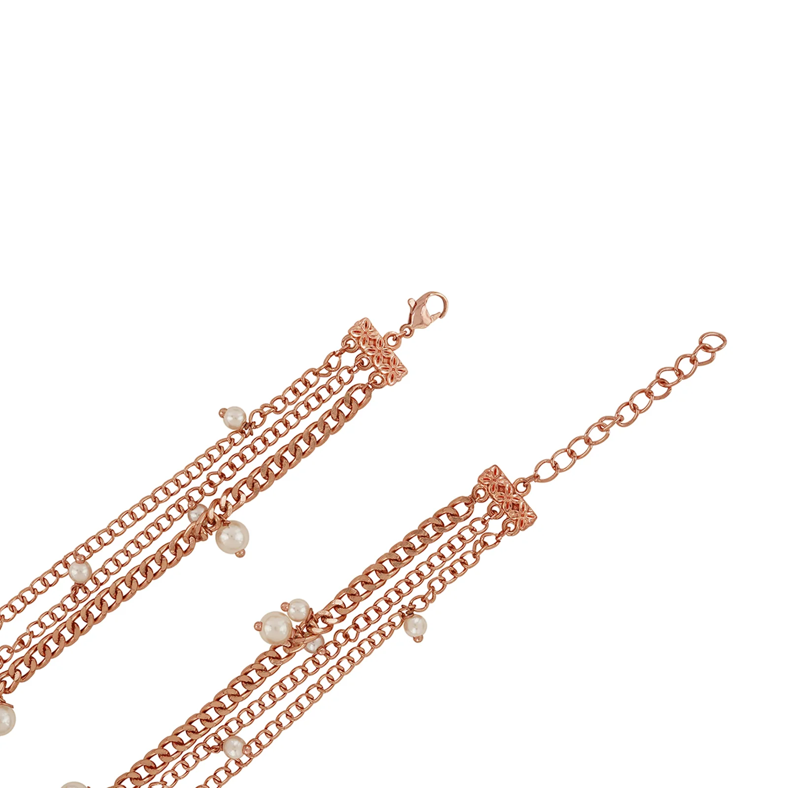 Genevieve White Small Dial Rose Gold Pearl Wrap Around Strap Women's Watch - Image 7