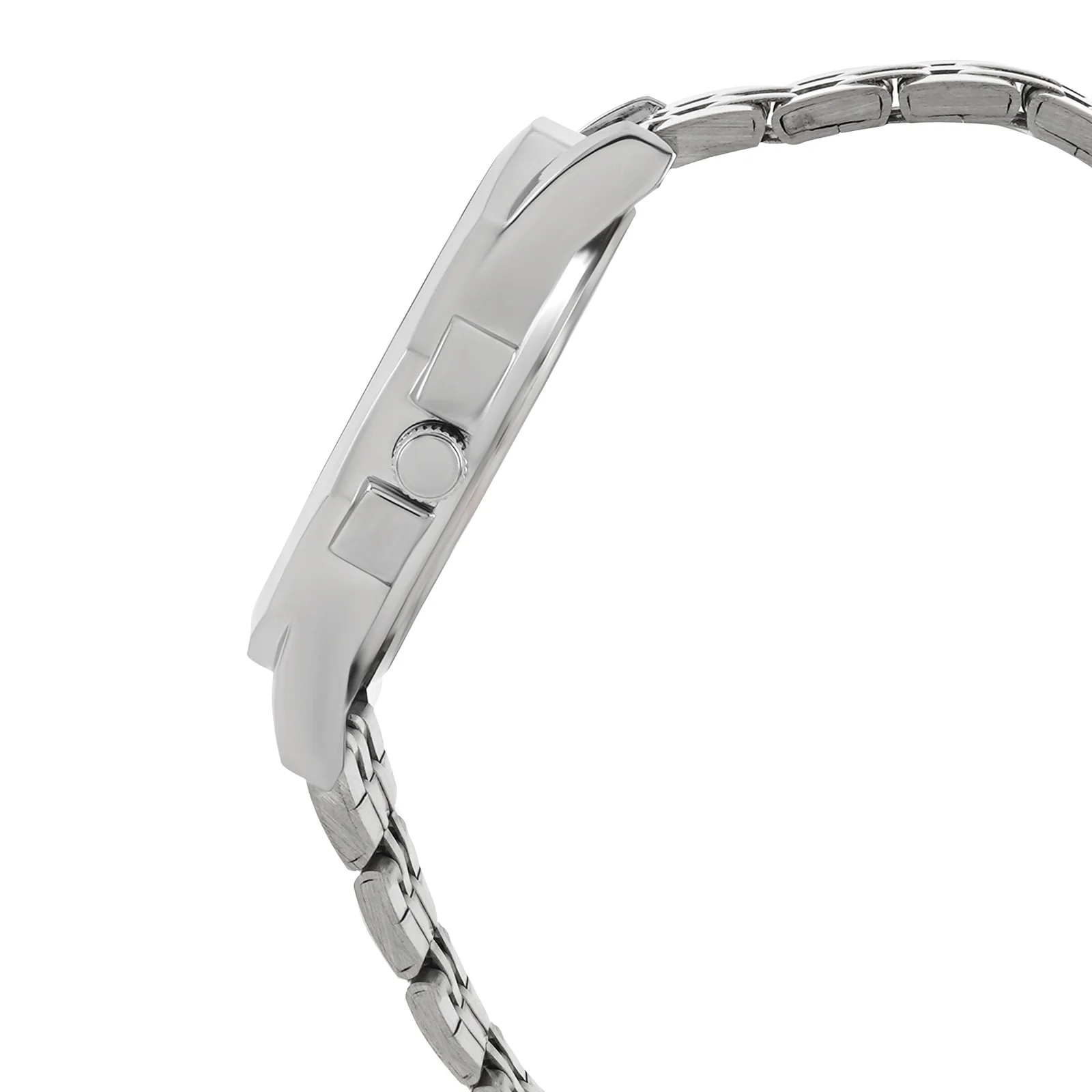 Daytona White Large Dial Silver Linked Chain Strap Men's Watch - Image 5