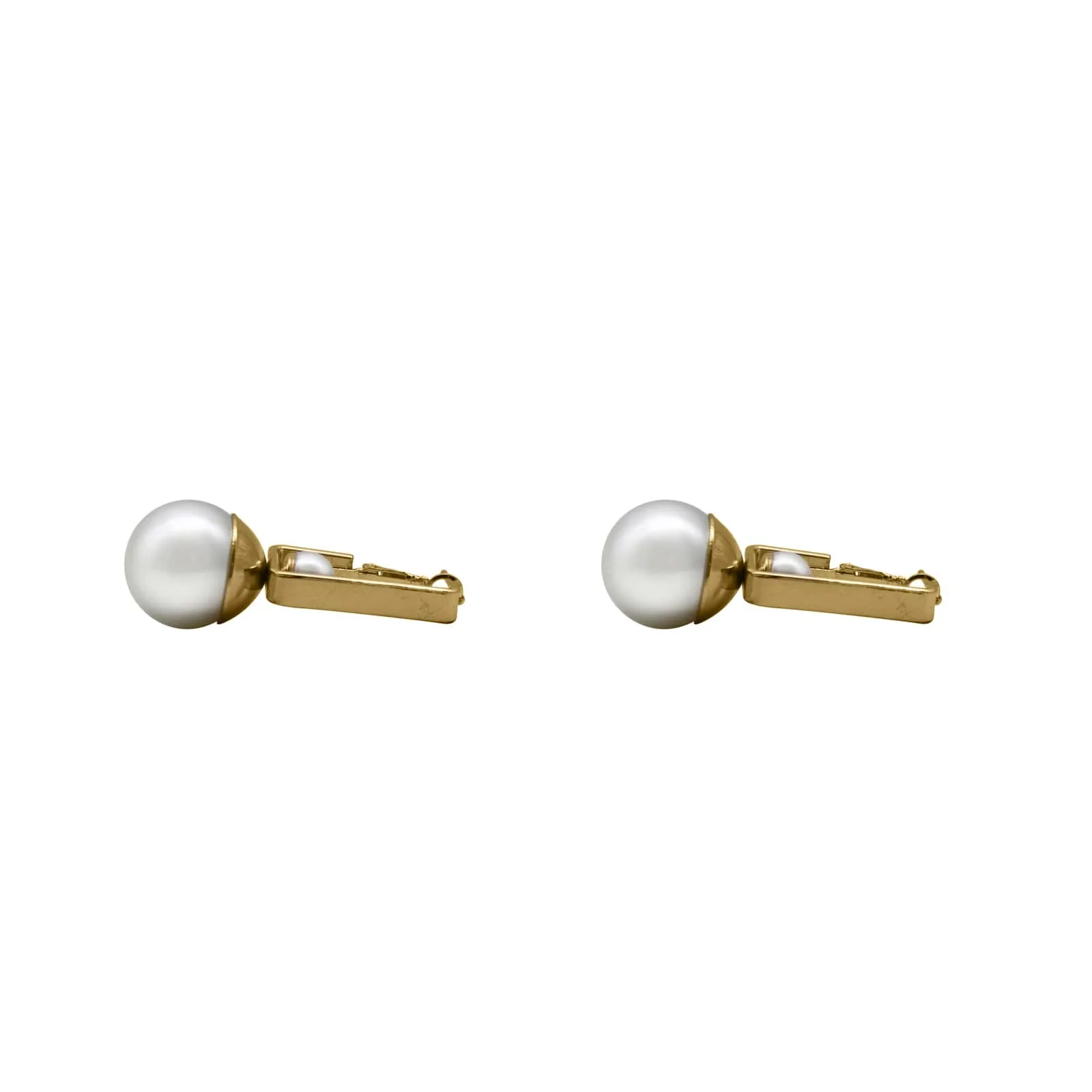 Gia Pearl Drop Gold Earrings - Image 4