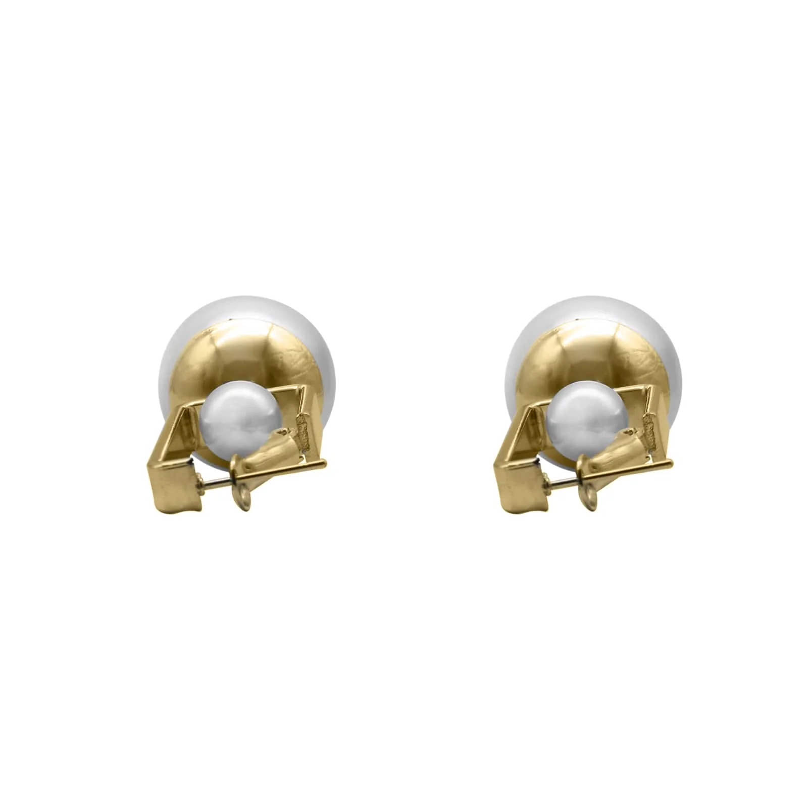 Gia Pearl Drop Gold Earrings - Image 5