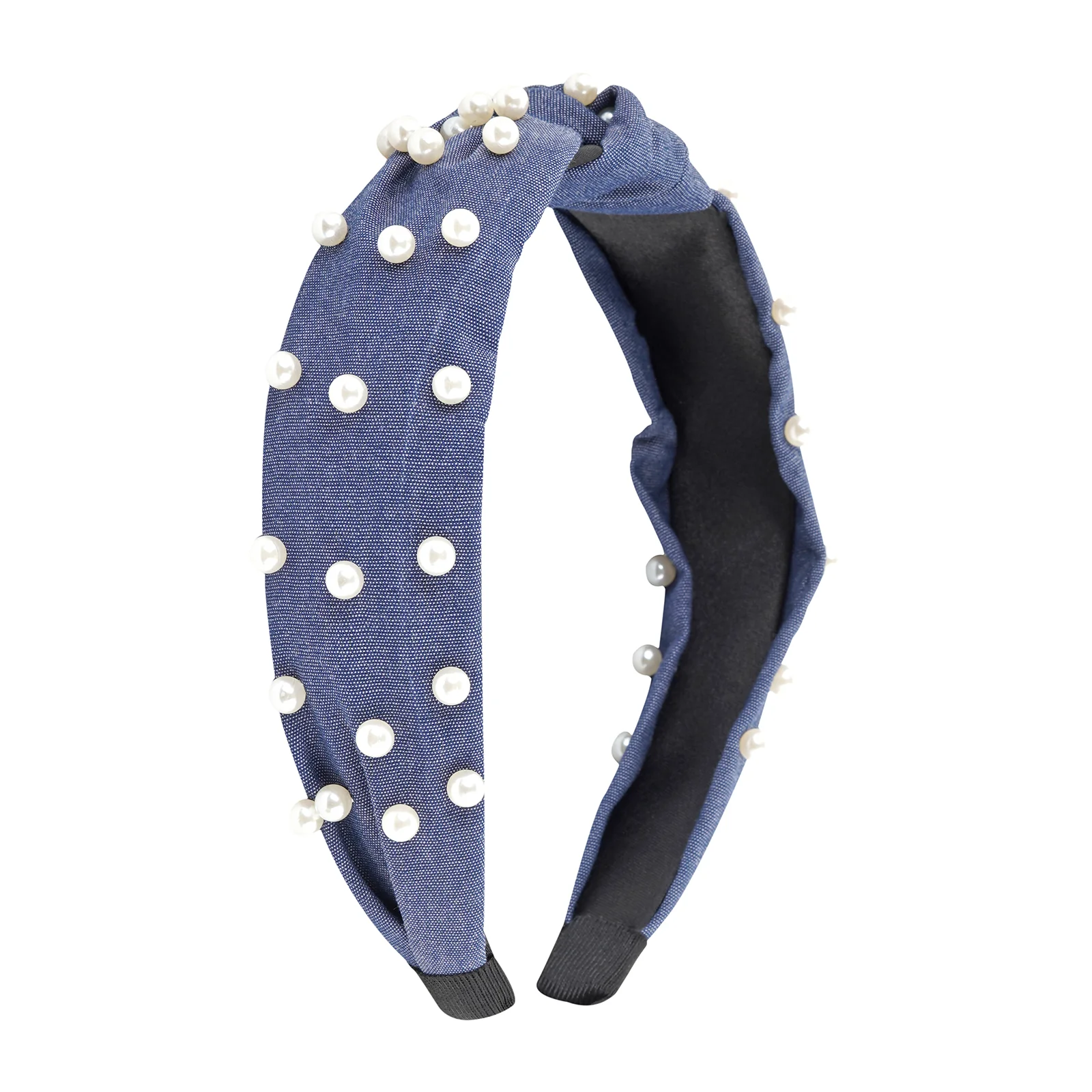 Gilly Pearl Dark Blue Hairband - Image 3