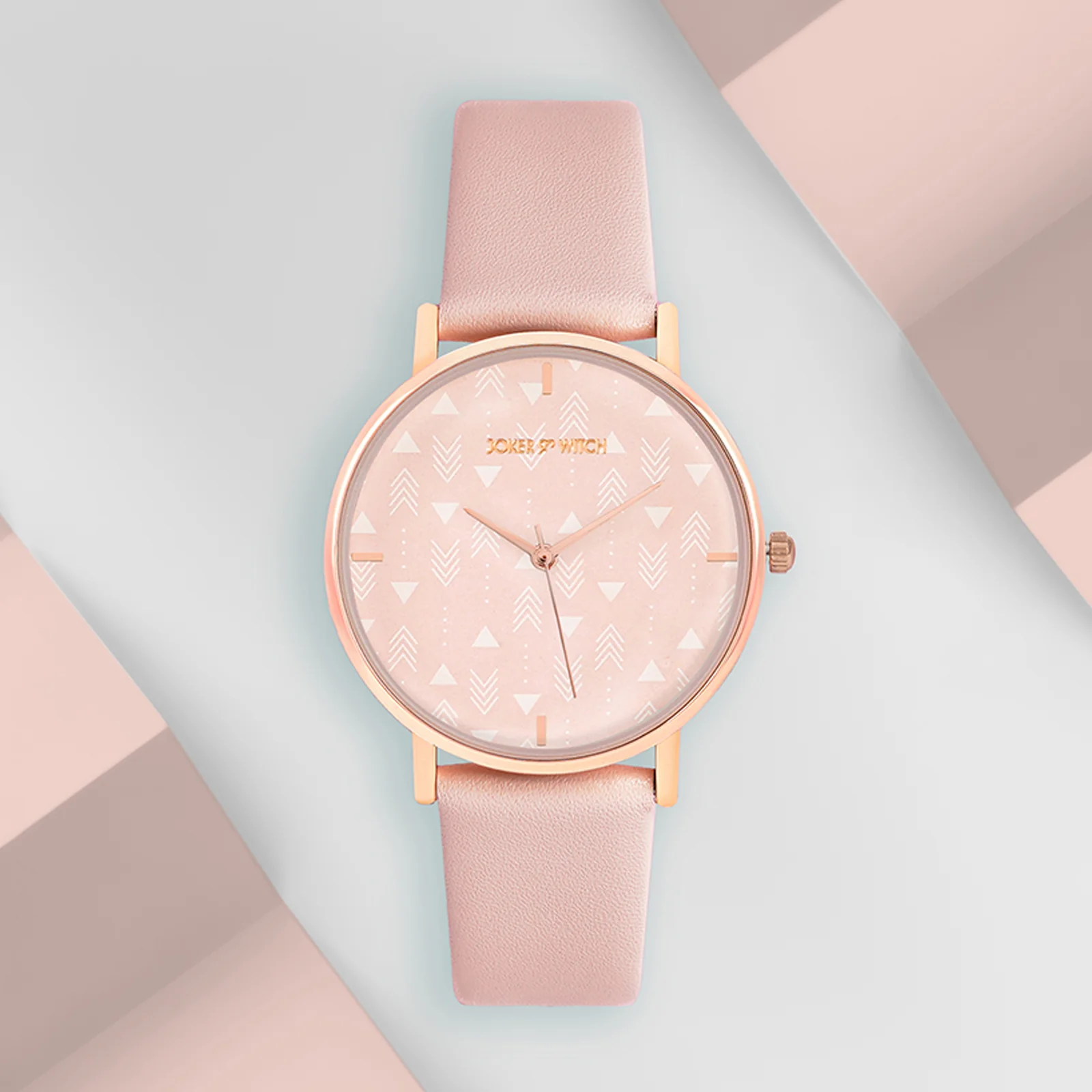 Printed Gingerbread Pink Medium Dial PU Strap Women's Watch - Image 3