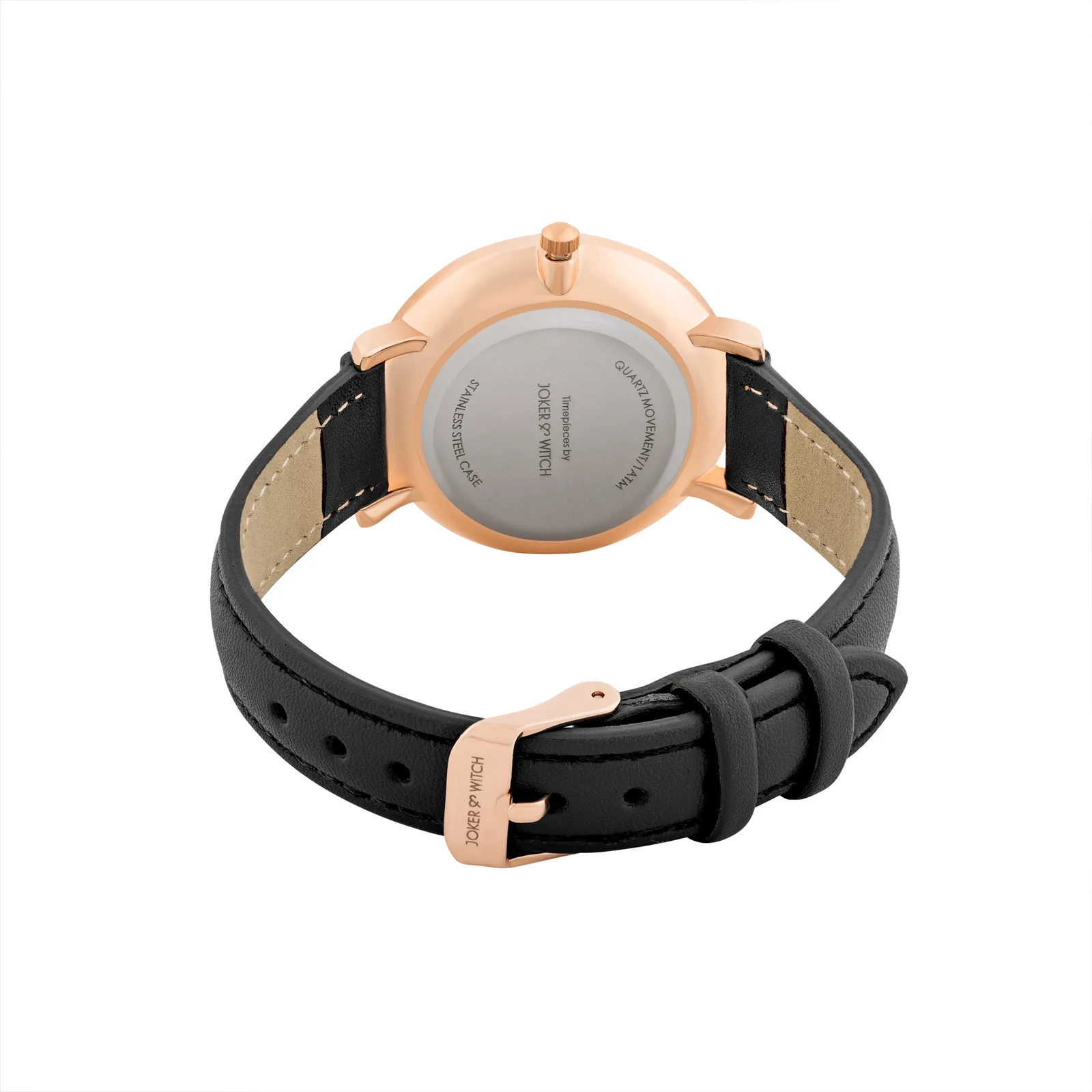 Giselle Black Medium Rhinestone Dial PU Strap Women's Watch - Image 6