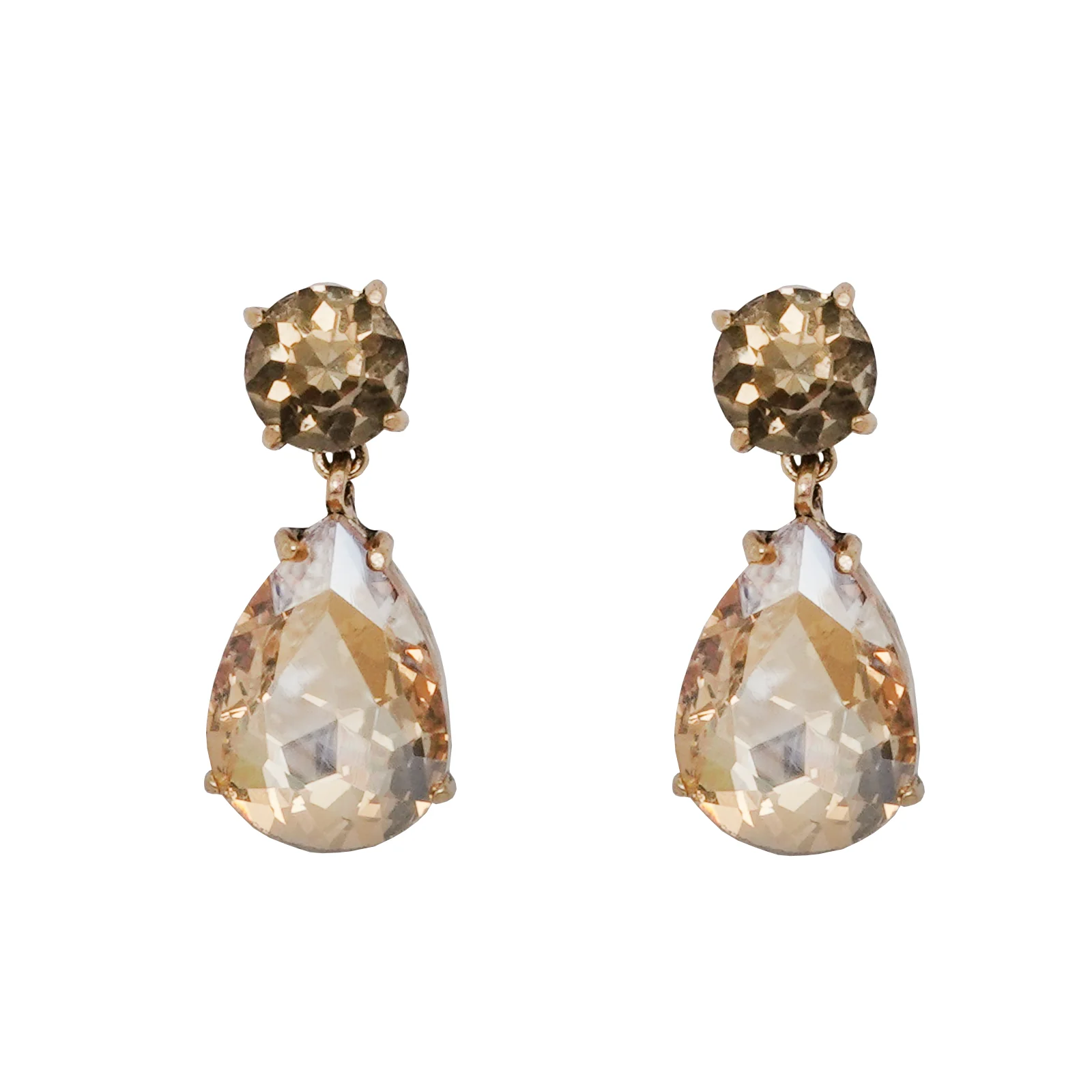 Glam Up Beige Drop Earrings - Image 3
