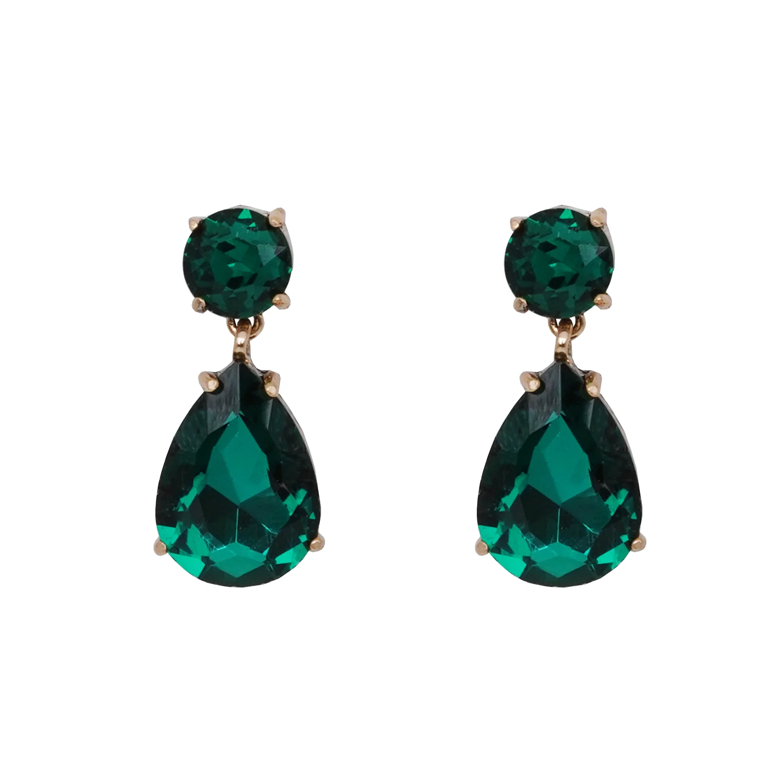 Glam Up Green Drop Earrings - Image 3