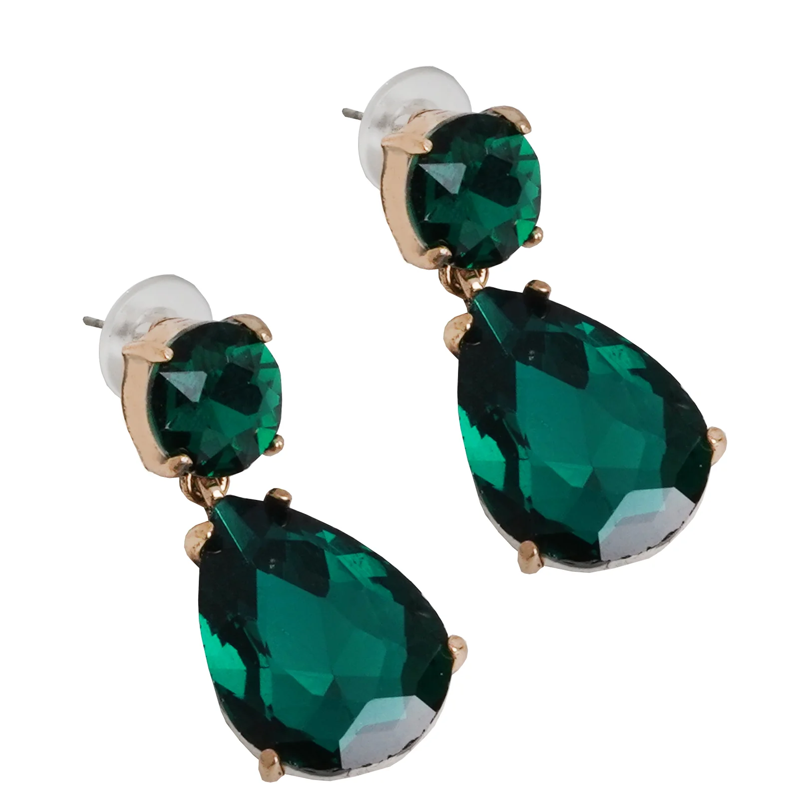 Glam Up Green Drop Earrings - Image 4