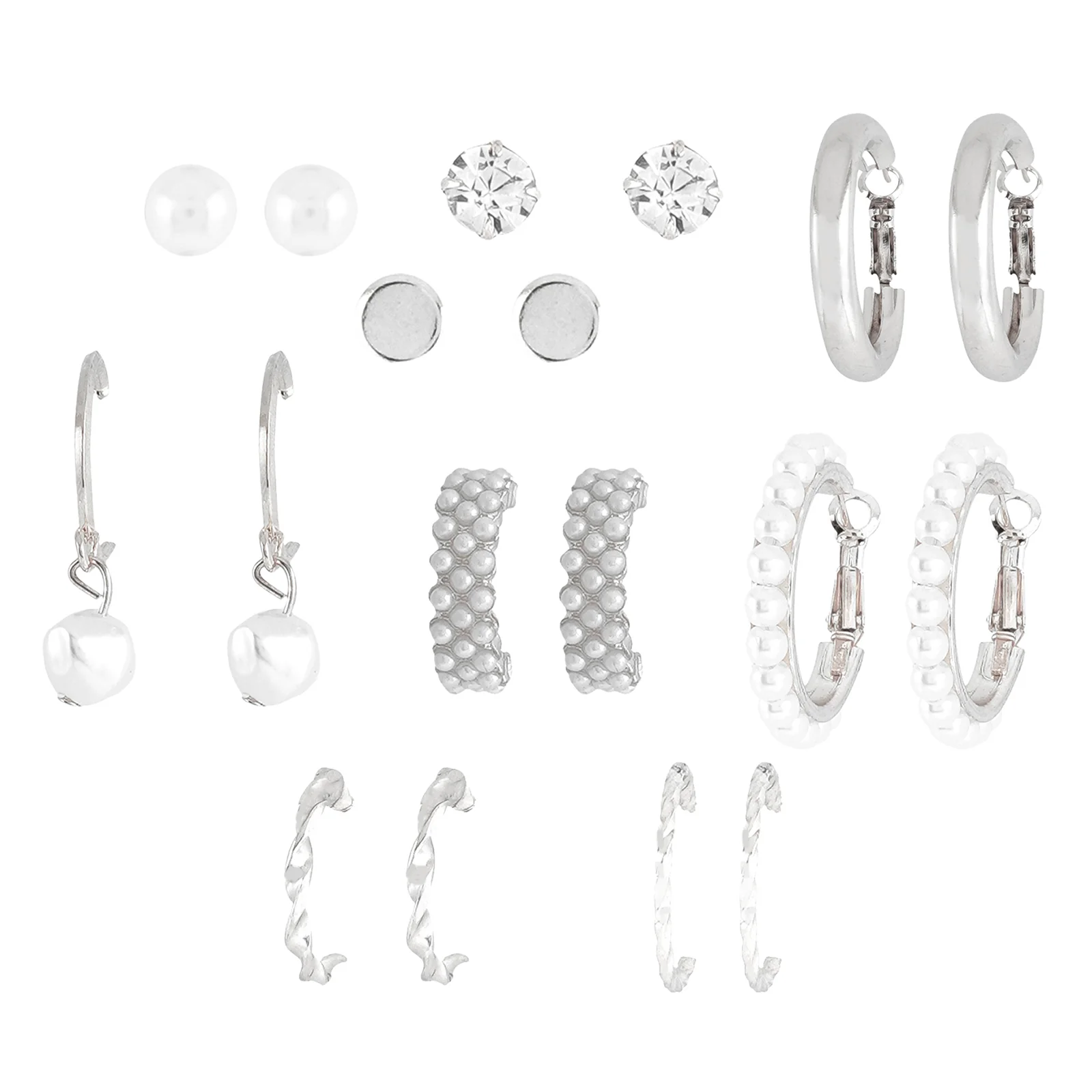 Gleefully Yours Silver Earring Set - Image 3