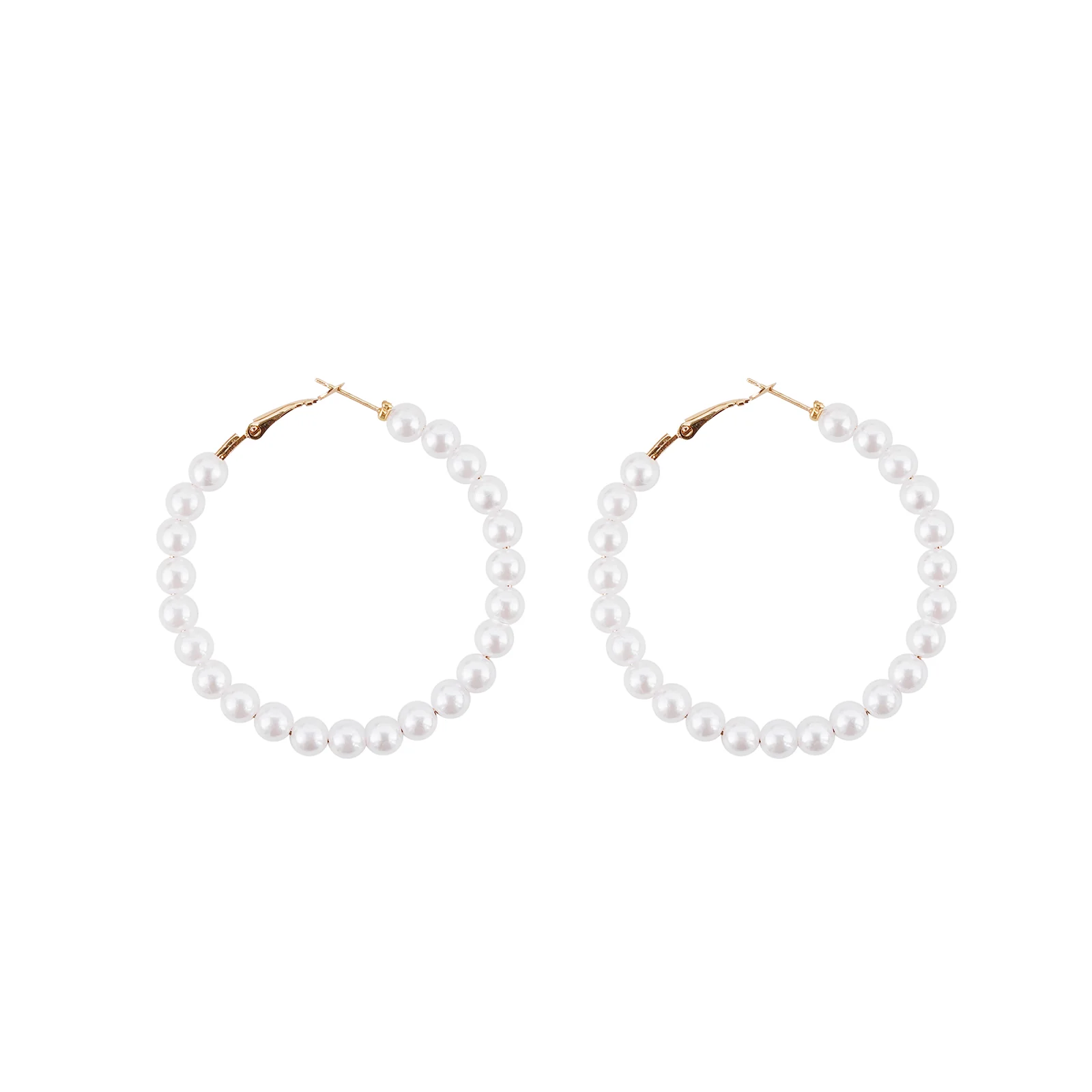 Glitz Pearl Hoop Earrings - Image 3
