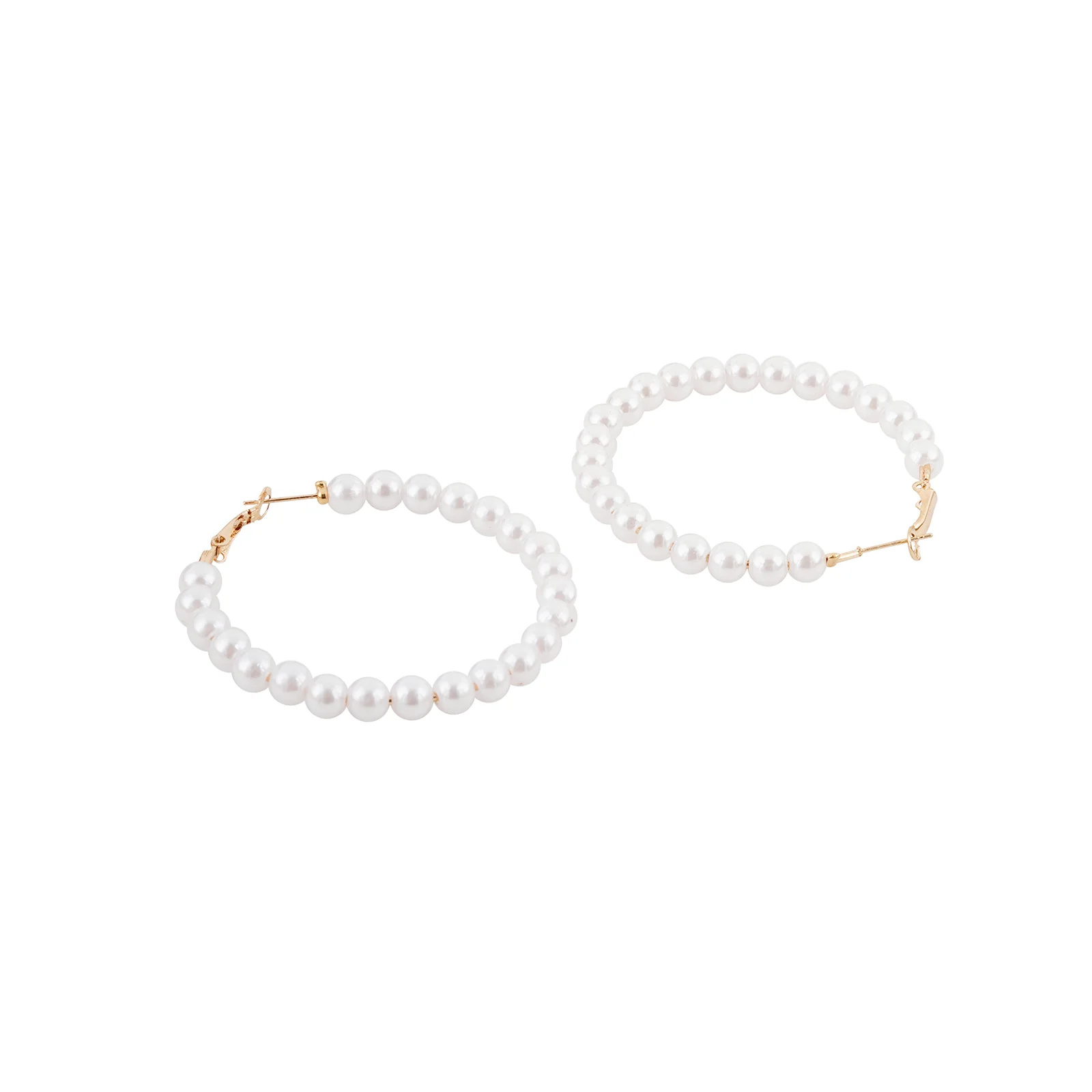 Glitz Pearl Hoop Earrings - Image 5