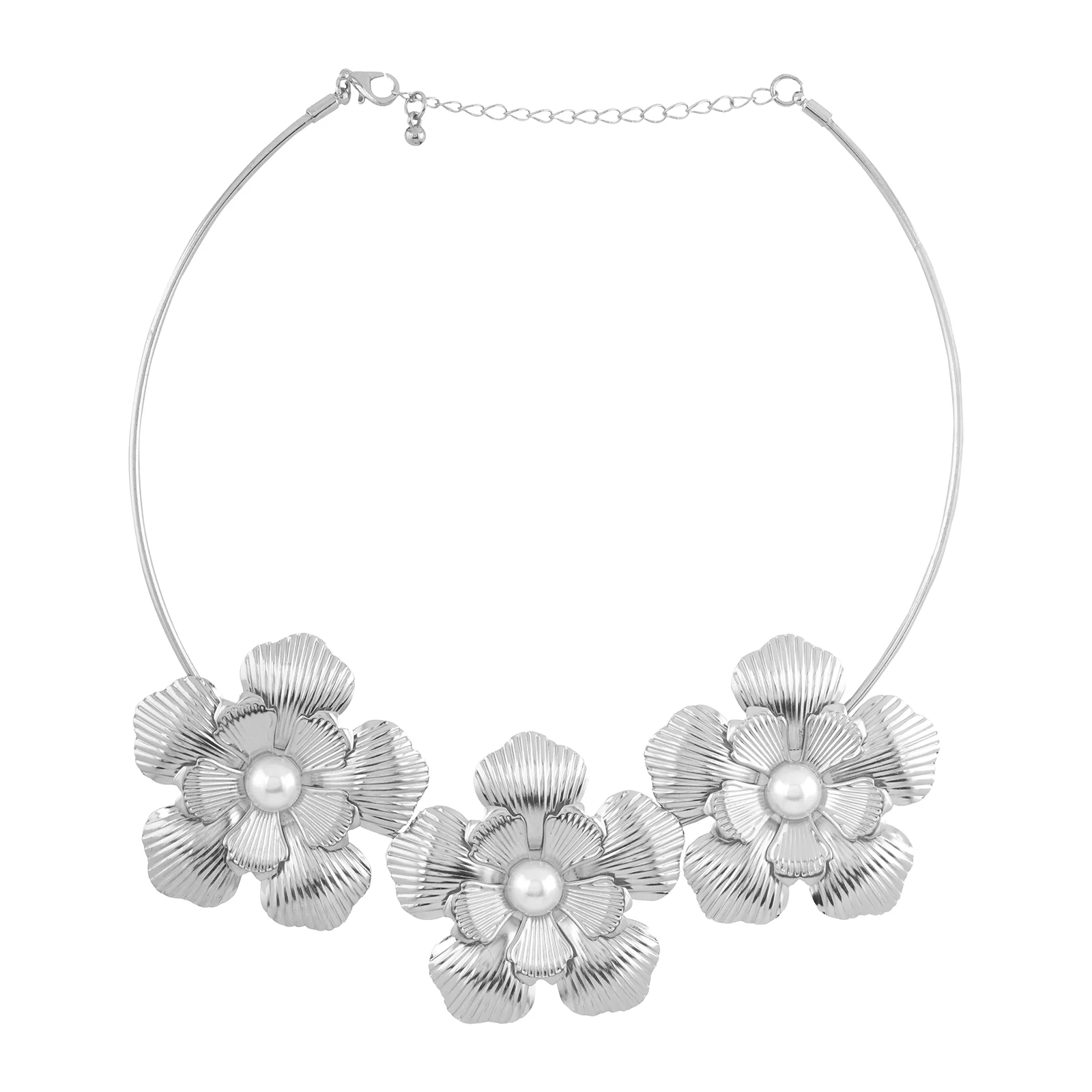 Gloxinia Floral Silver Necklace - Image 3