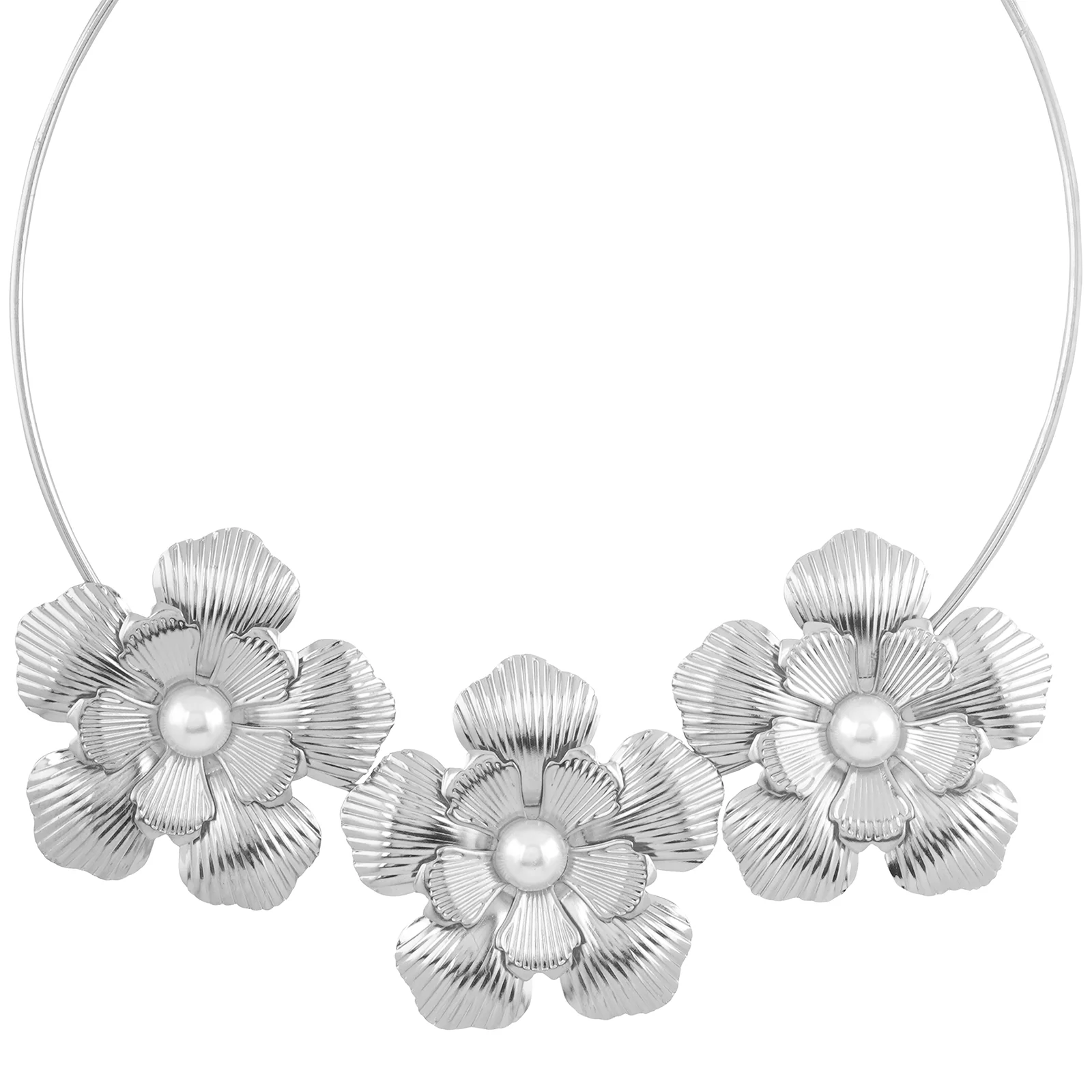 Gloxinia Floral Silver Necklace - Image 4
