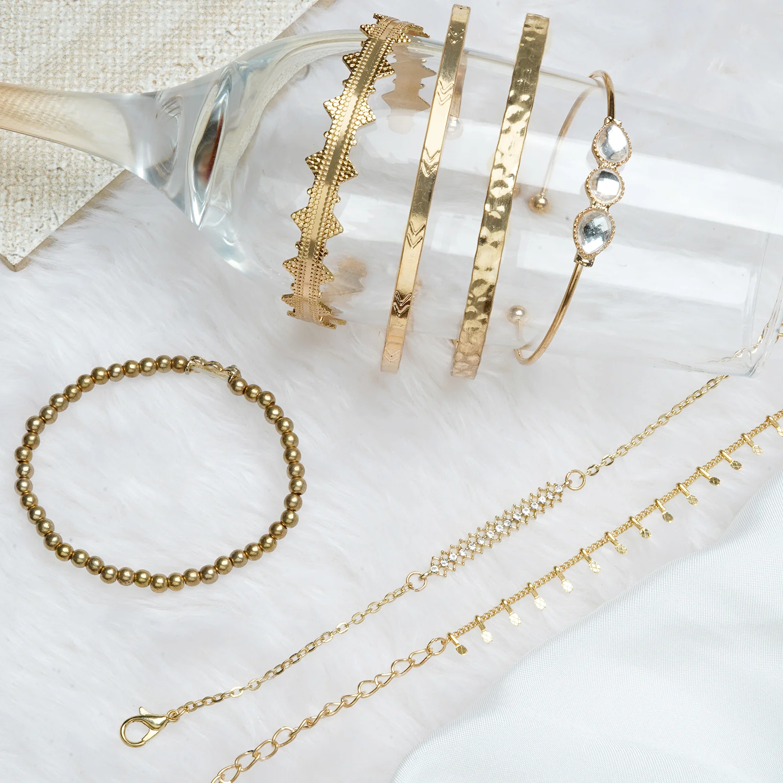 Gold Blaze Set of 7 Bracelets - Image 2
