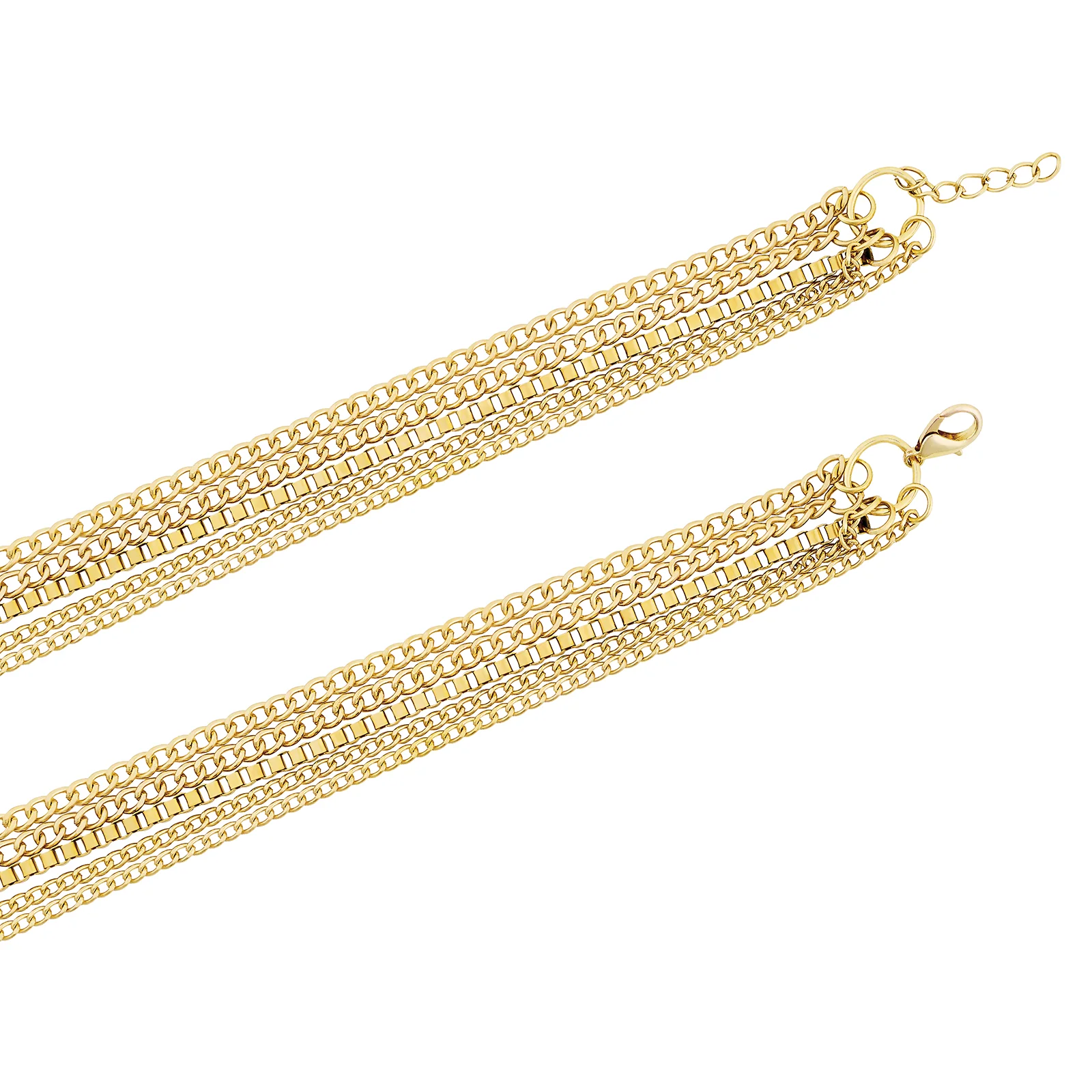 Party Gold Small Dial Chain Wrap Around Strap Women's Watch - Image 6