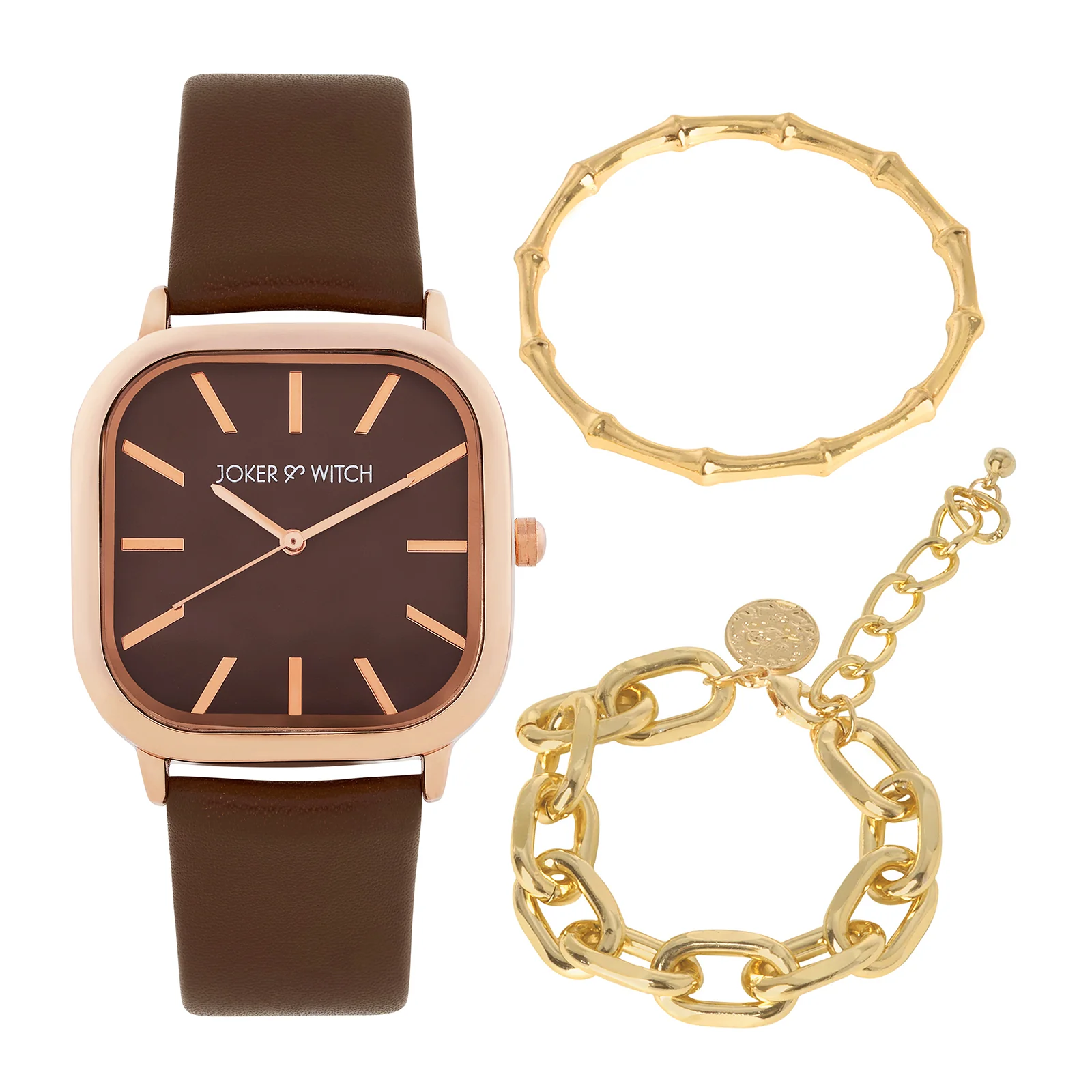 Gold Chocolatier Watch Bracelet Stack - Image 2