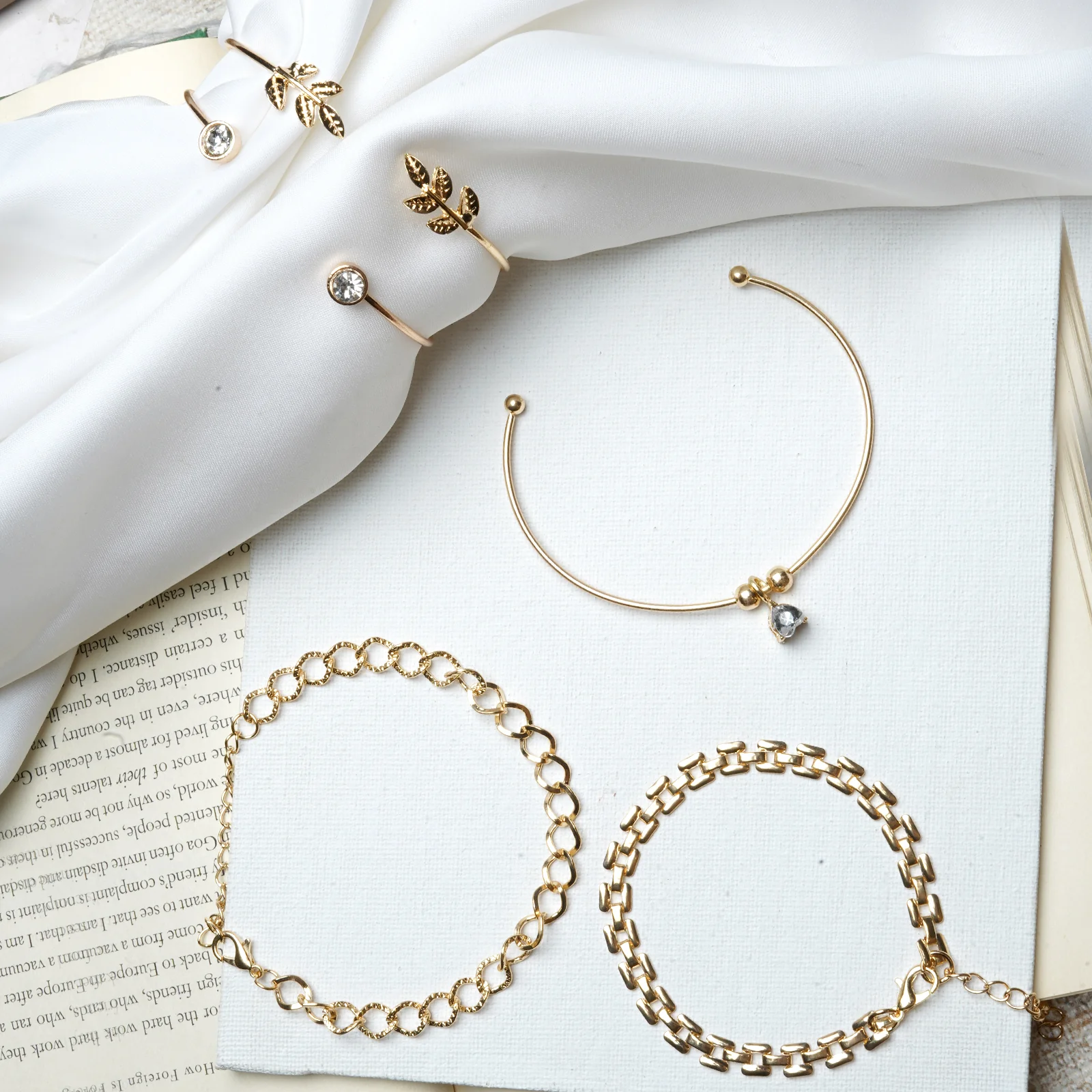 Gold Crush Set of 5 Bracelets - Image 2