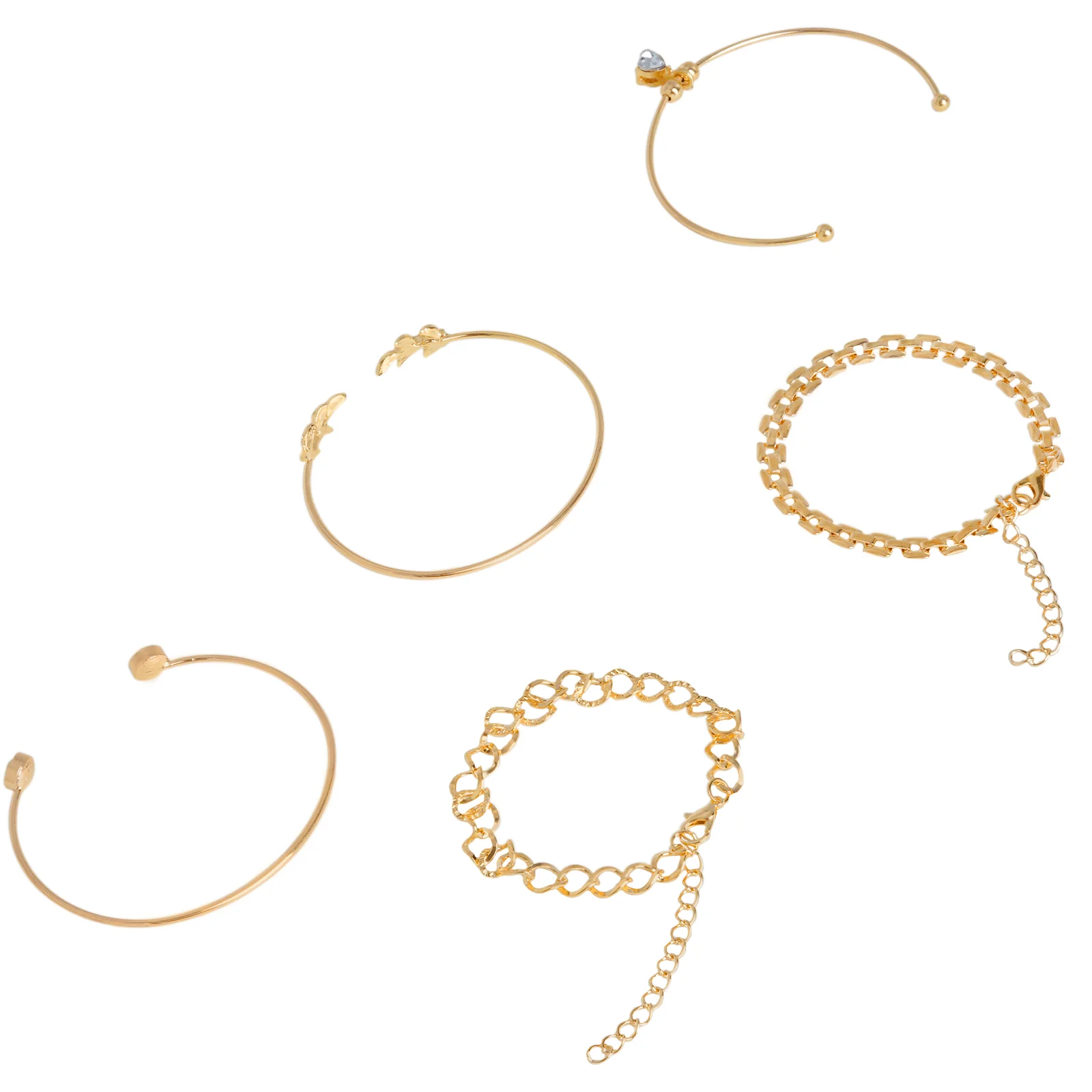 Gold Crush Set of 5 Bracelets - Image 3