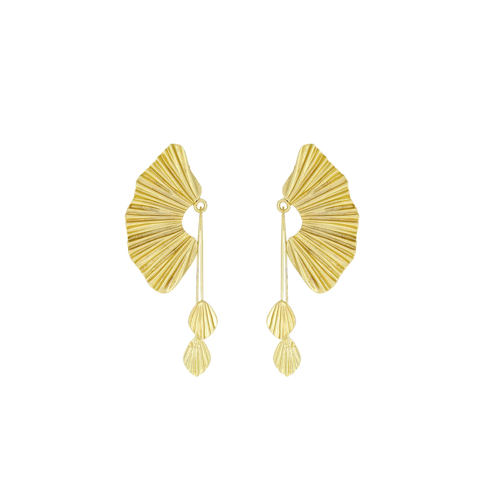 Gold Flair Drop Earring - Image 3