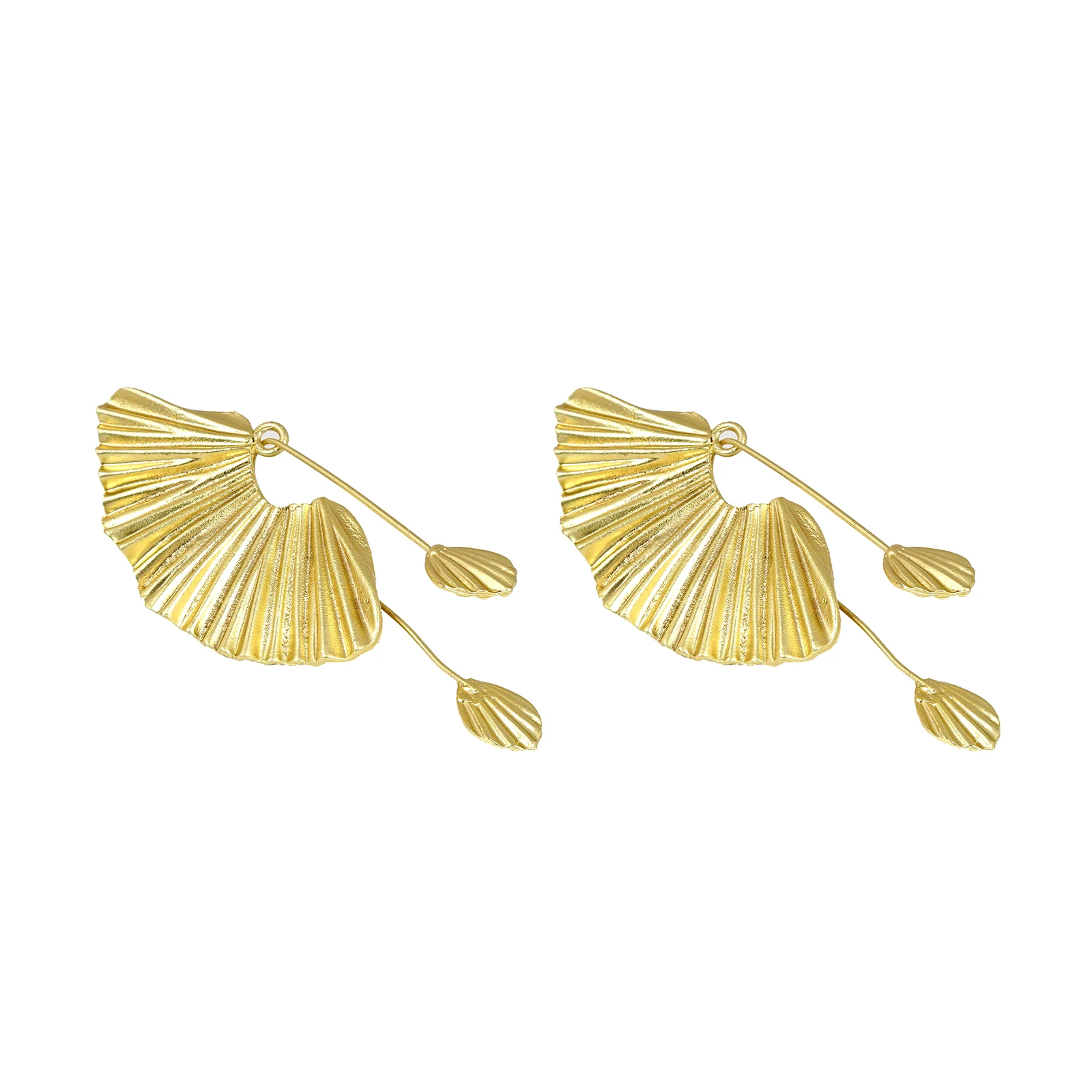 Gold Flair Drop Earring - Image 5