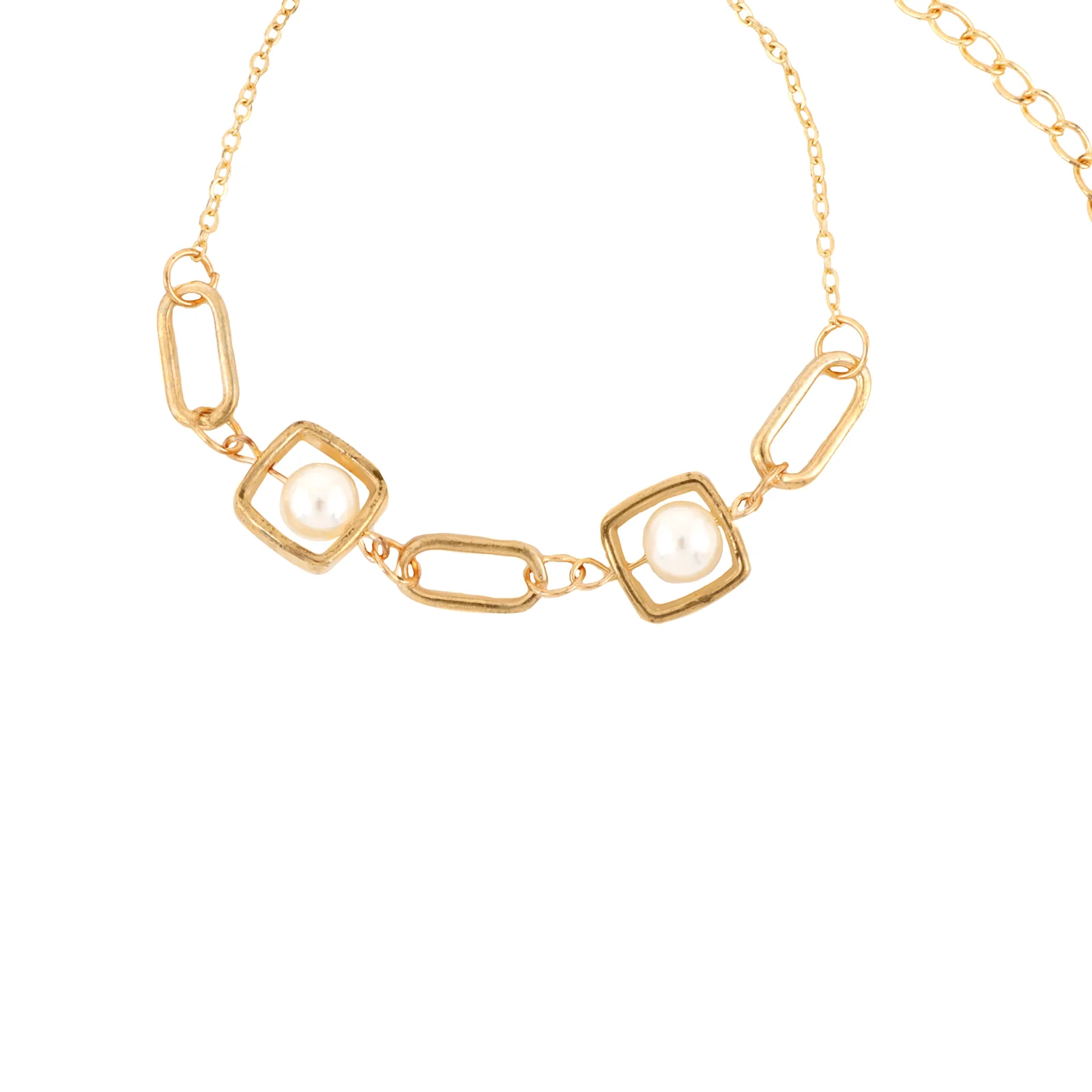 Bewitched Golden Pearl Linked Bracelet - Image 4