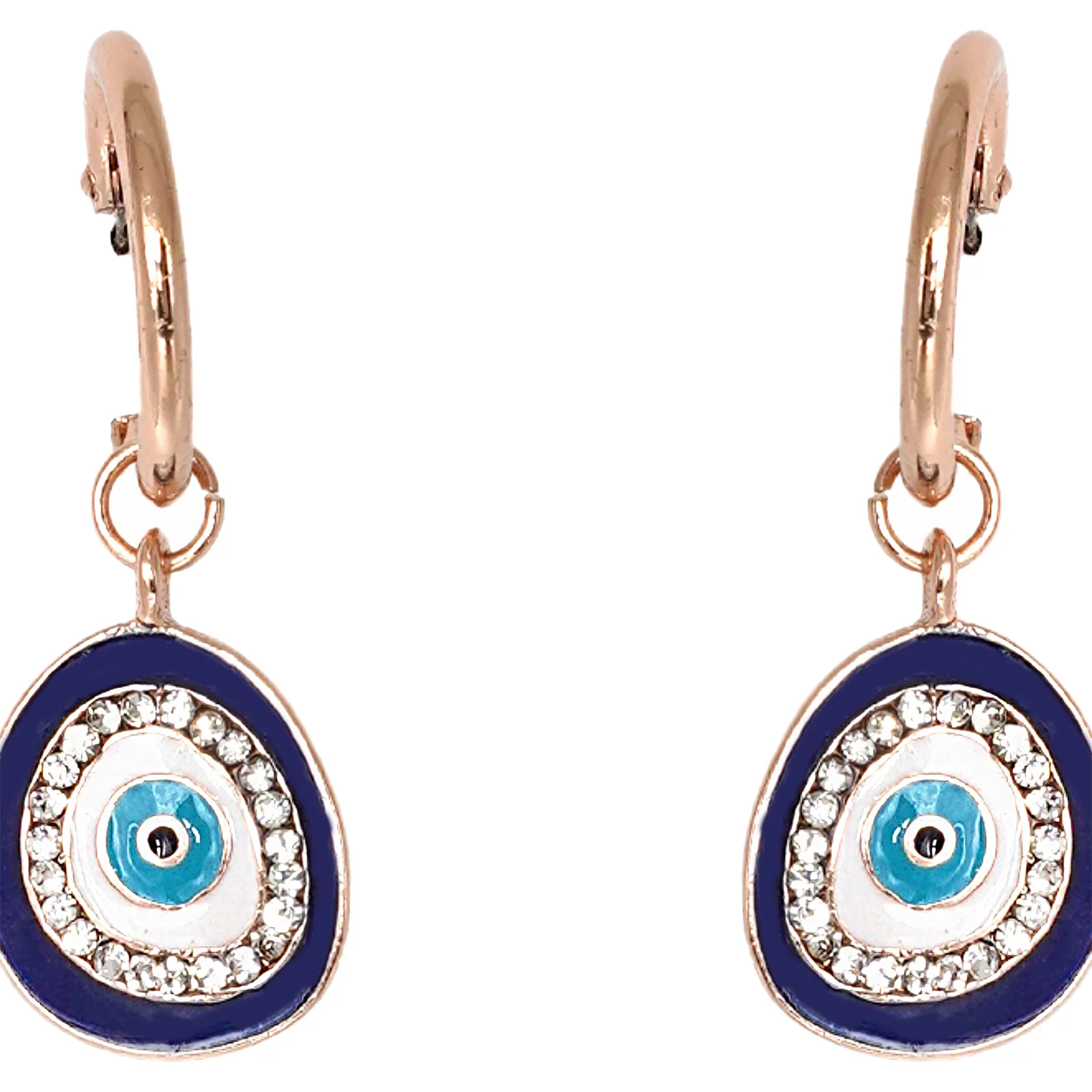 Good Luck Evil Eye Hoop Earrings - Image 4