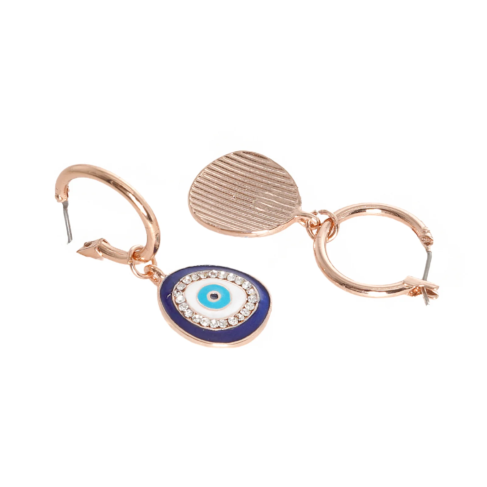 Good Luck Evil Eye Hoop Earrings - Image 5