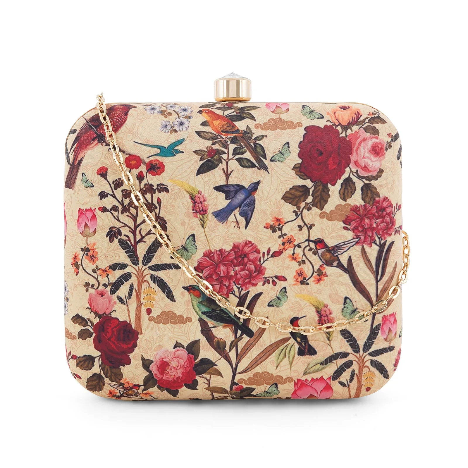 Grandma's Garden Cream Printed Clutch - Image 3