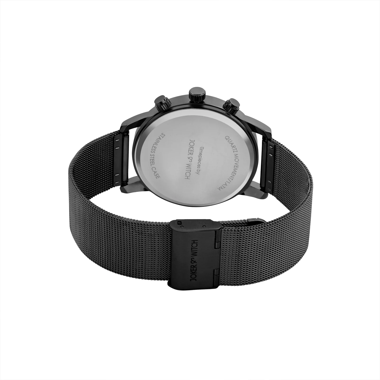 Granite Black Large Dial Mesh Strap Men's Watch - Image 6