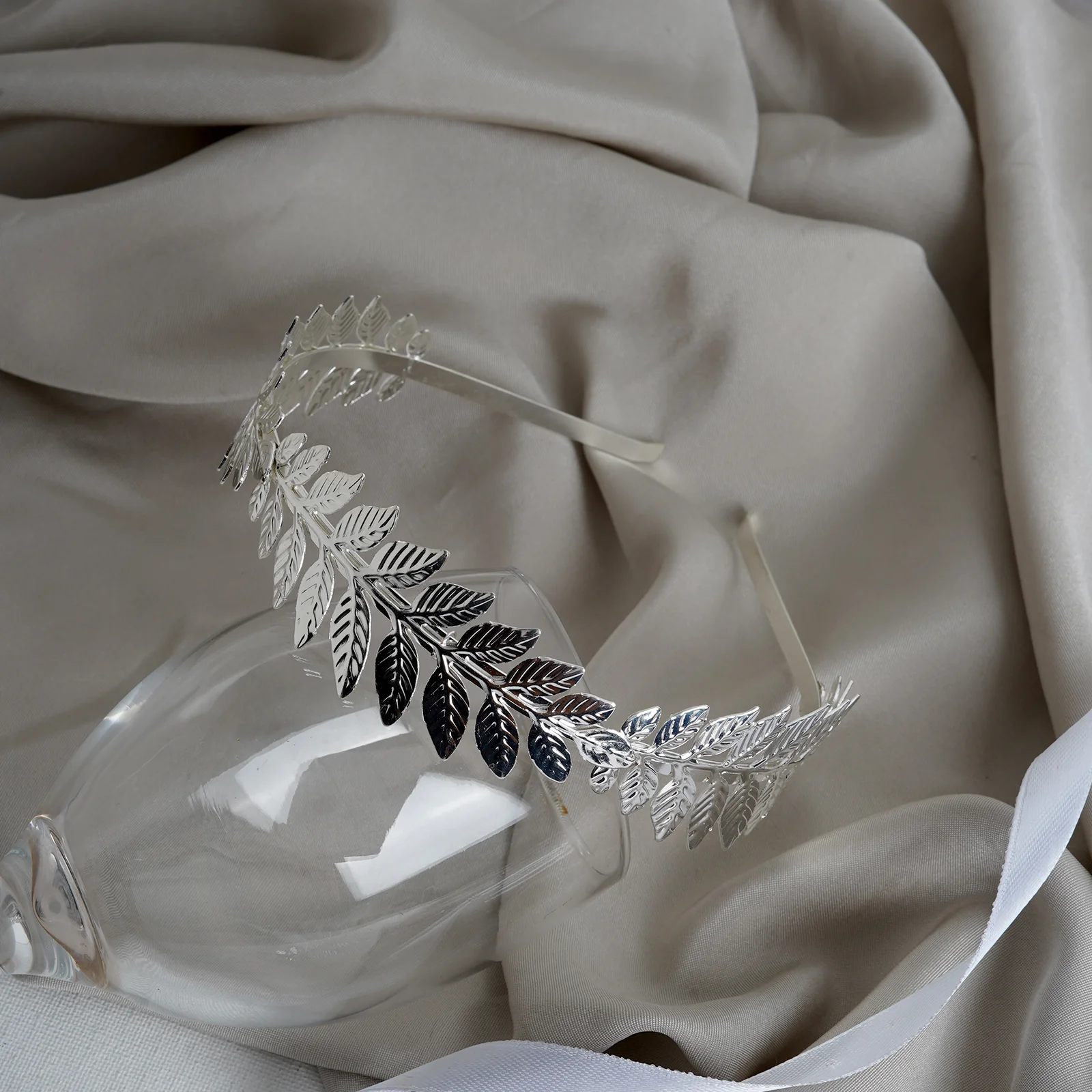 Greece Fern Silver Hair Band - Image 2