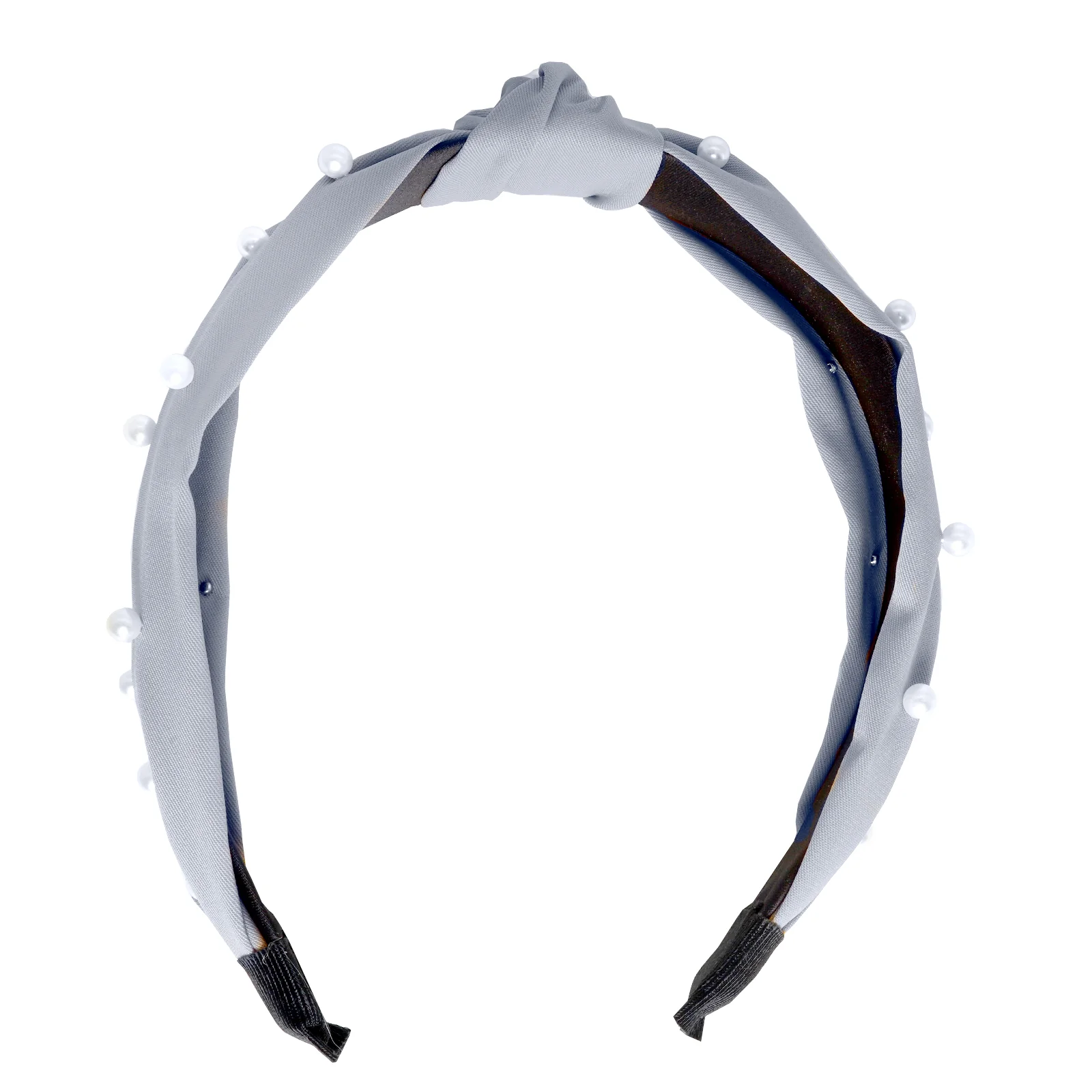 Grey Pearl Beaded Knot Headband - Image 3