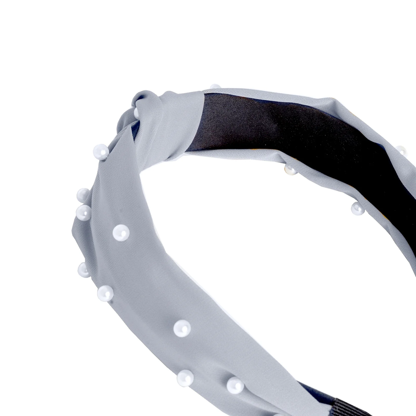 Grey Pearl Beaded Knot Headband - Image 4