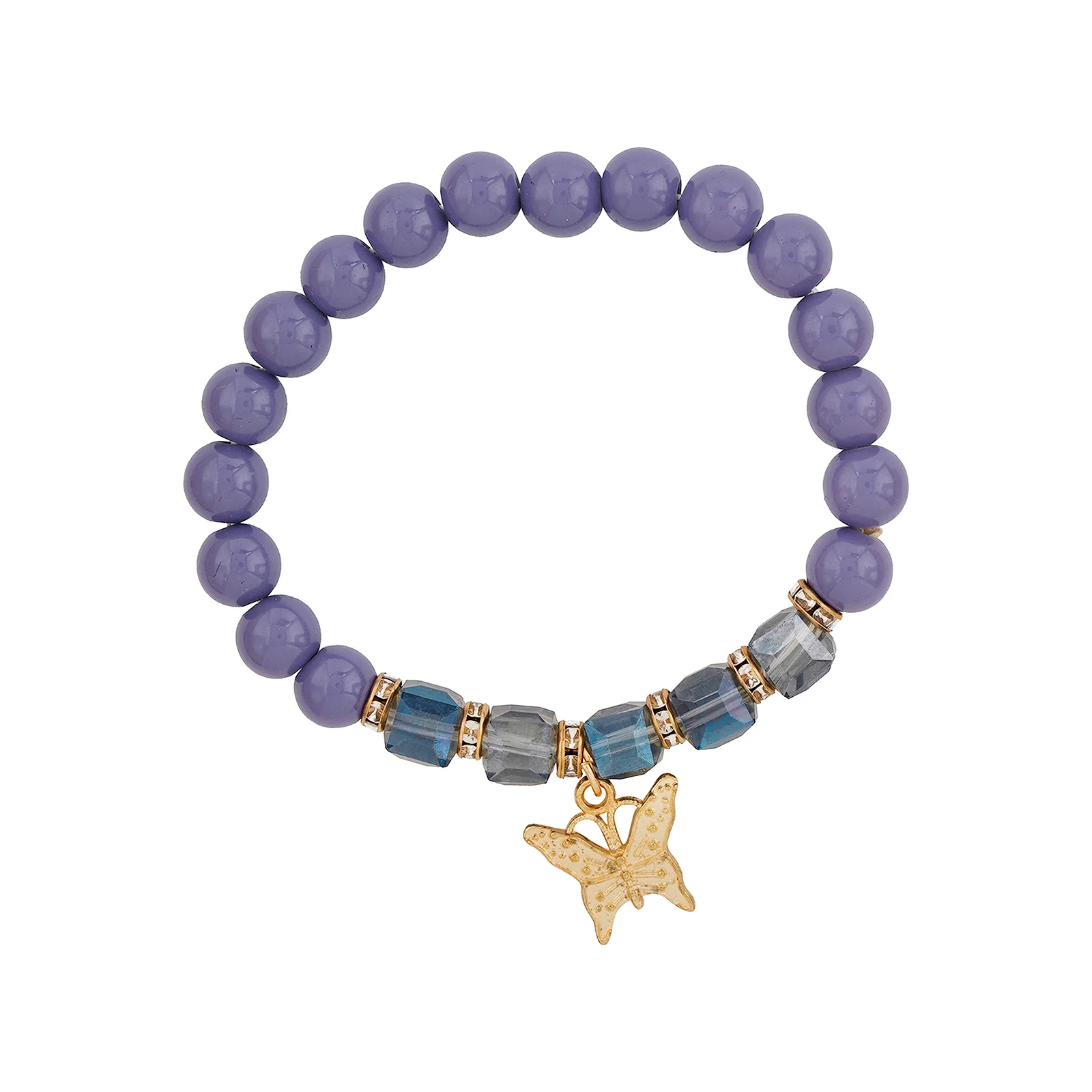 Guilty As Sin Purple Blue And Grey Beaded Bracelet - Image 5