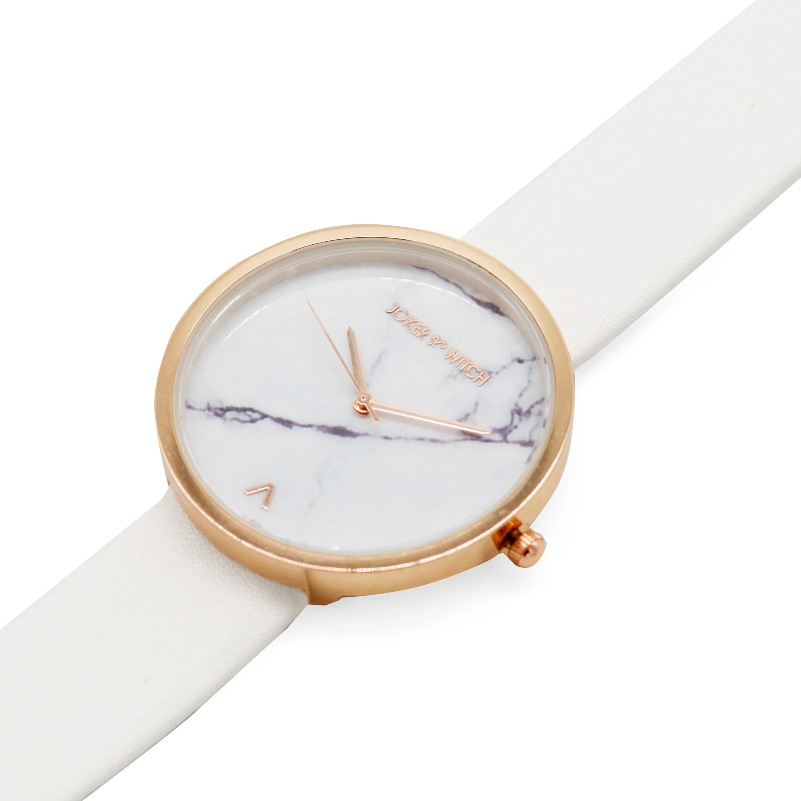 Hailey White Large Marble Dial PU Strap Women's Watch - Image 5