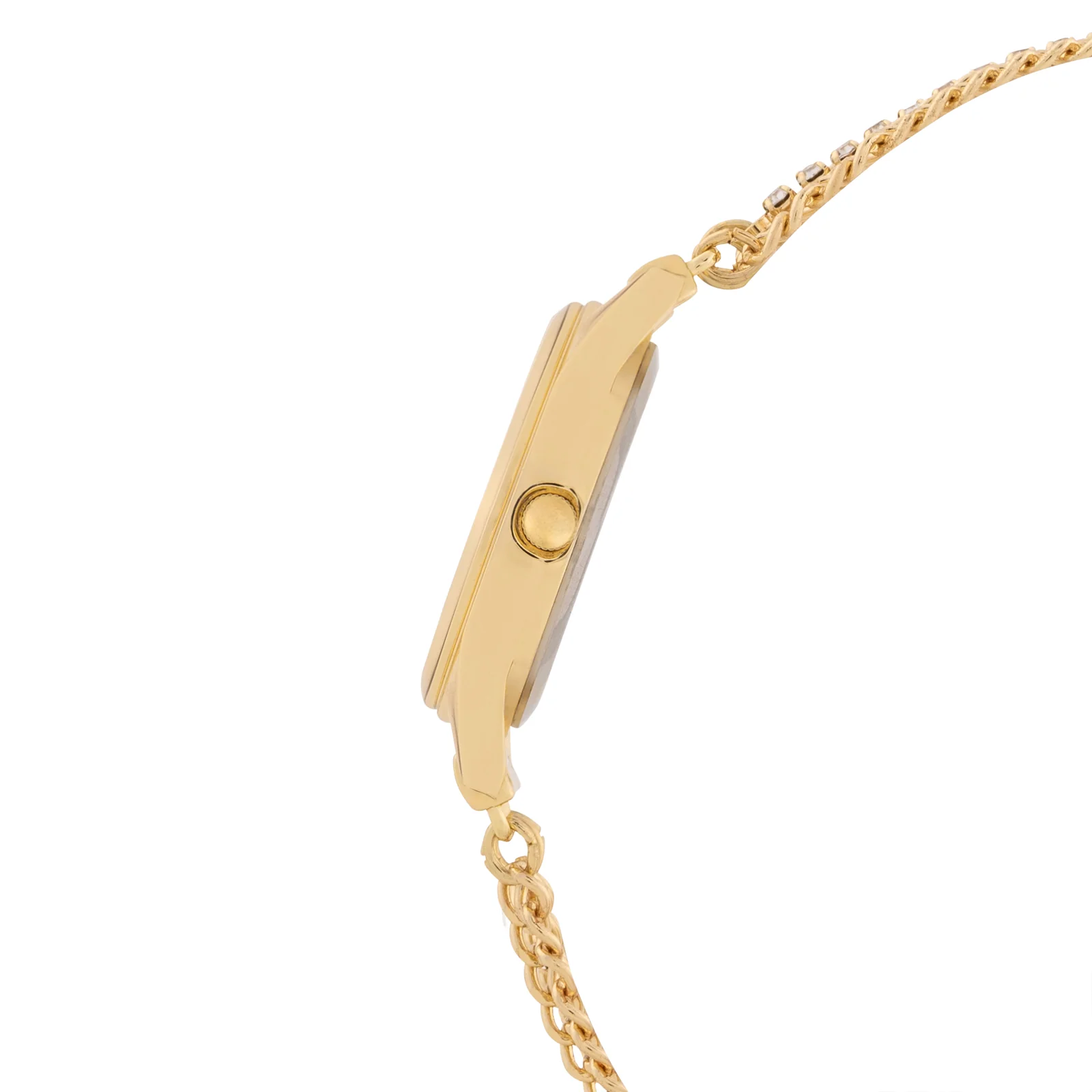Haisley Gold Small Dial Dual Tone Chain Strap Women's Watch - Image 5