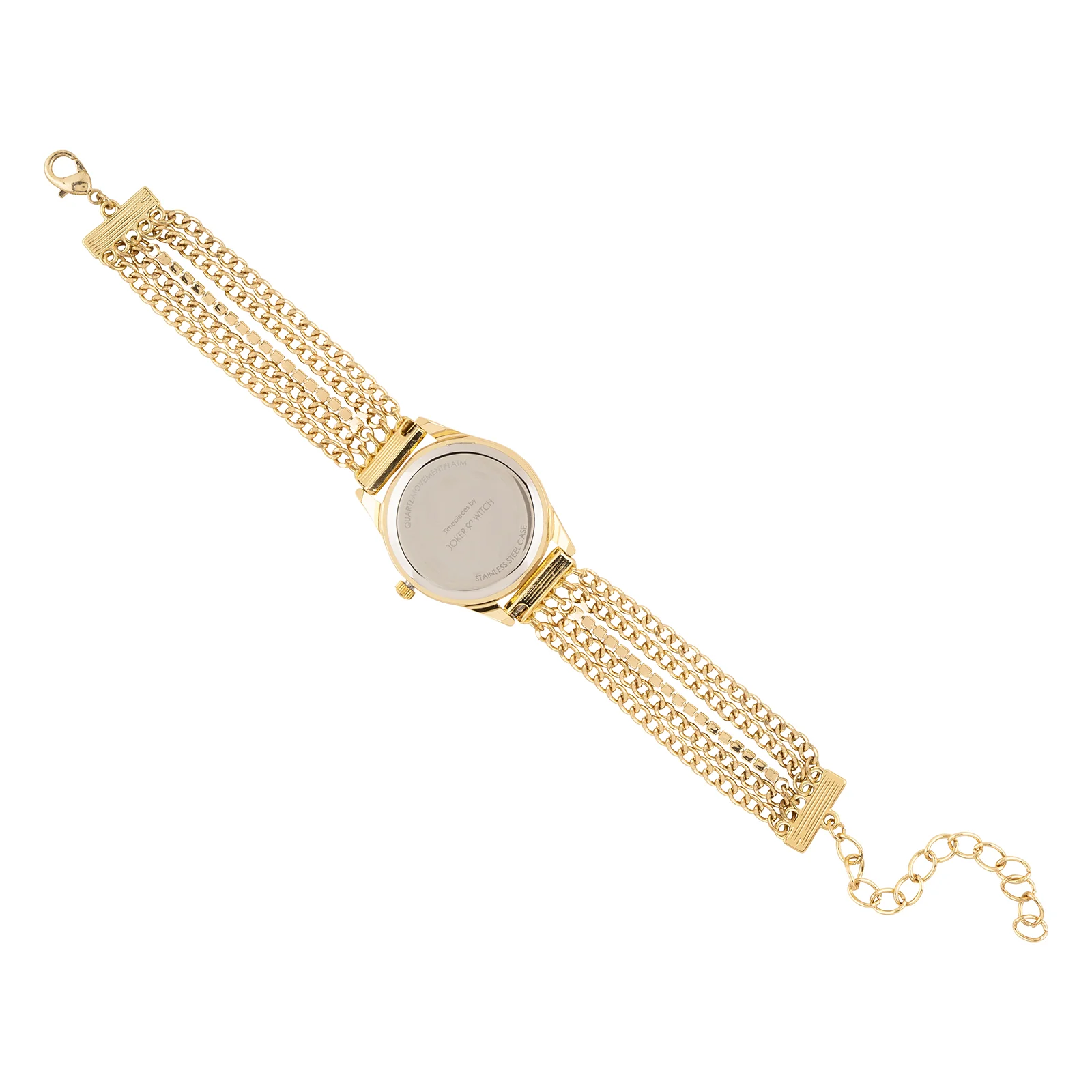 Haisley Gold Small Dial Dual Tone Chain Strap Women's Watch - Image 7