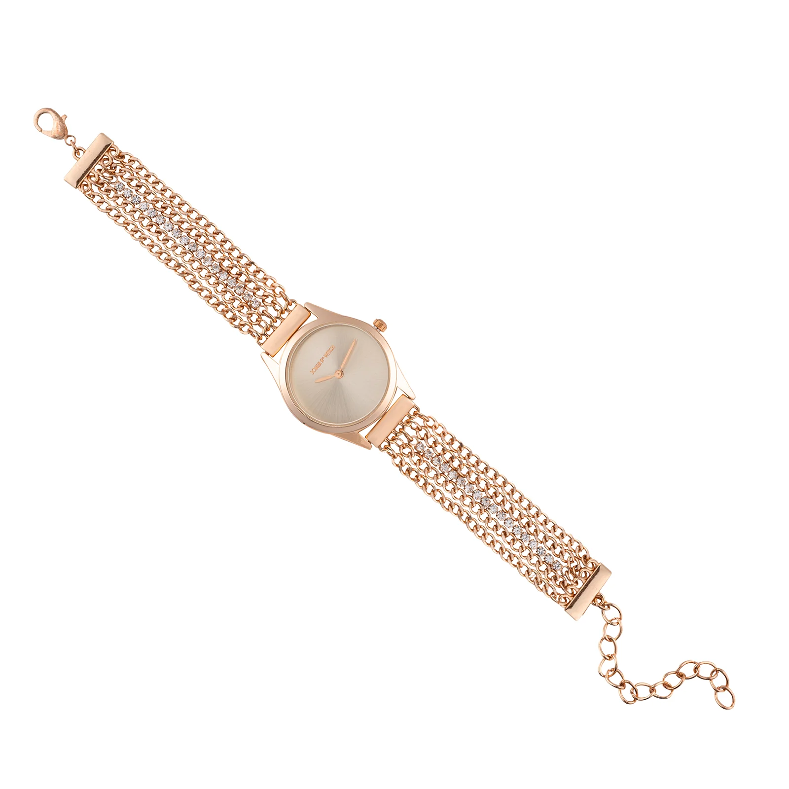 Haisley Silver Small Dial Rose Gold Chain Strap Women's Watch - Image 6