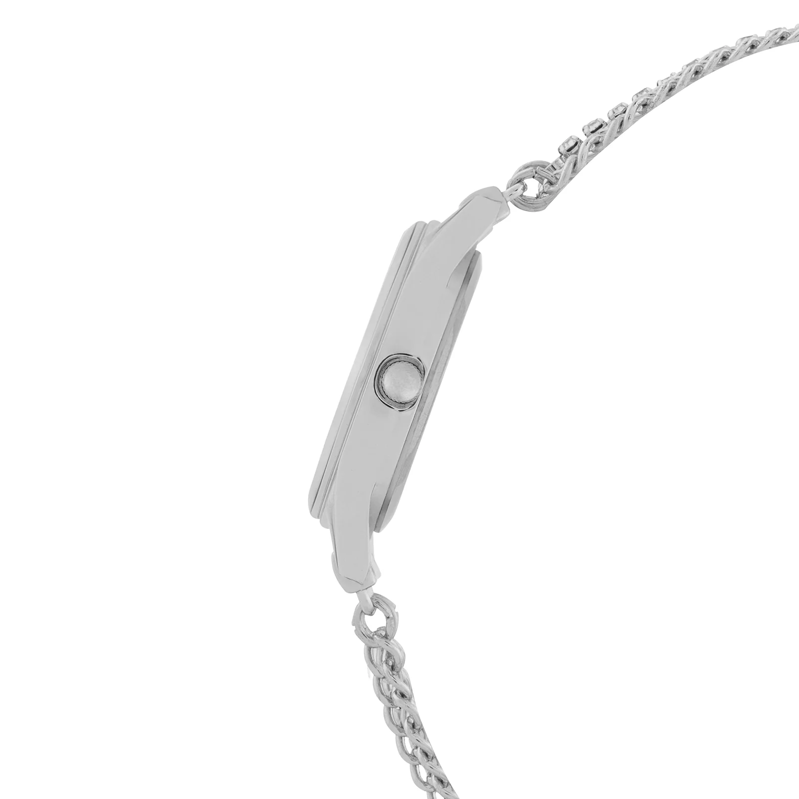 Haisley Black Small Dial Silver Chain Strap Women's Watch - Image 5
